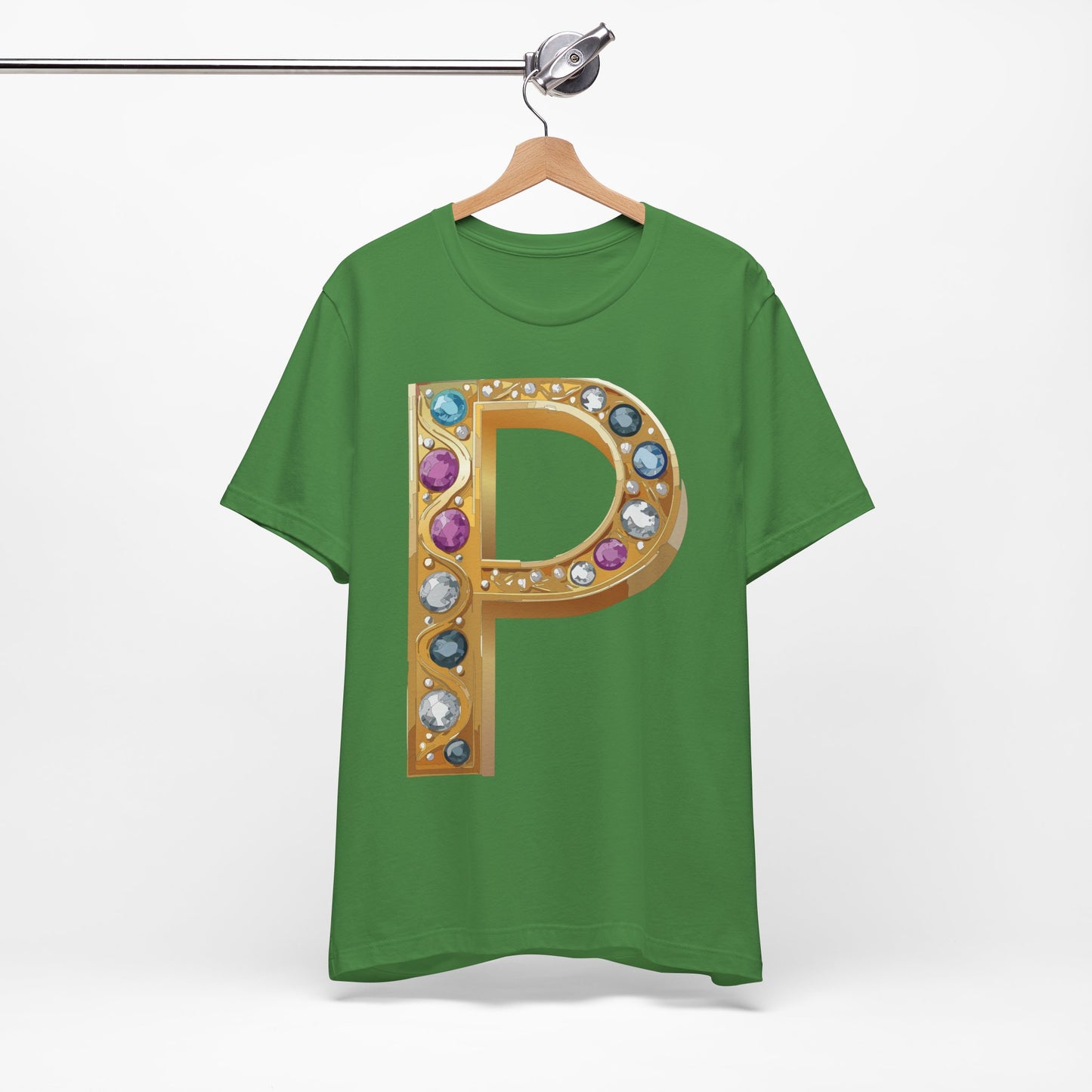 Letter Shirt, Shirt with Letters, Tee Shirt with Gold Letter, Shirt with Antique Letters