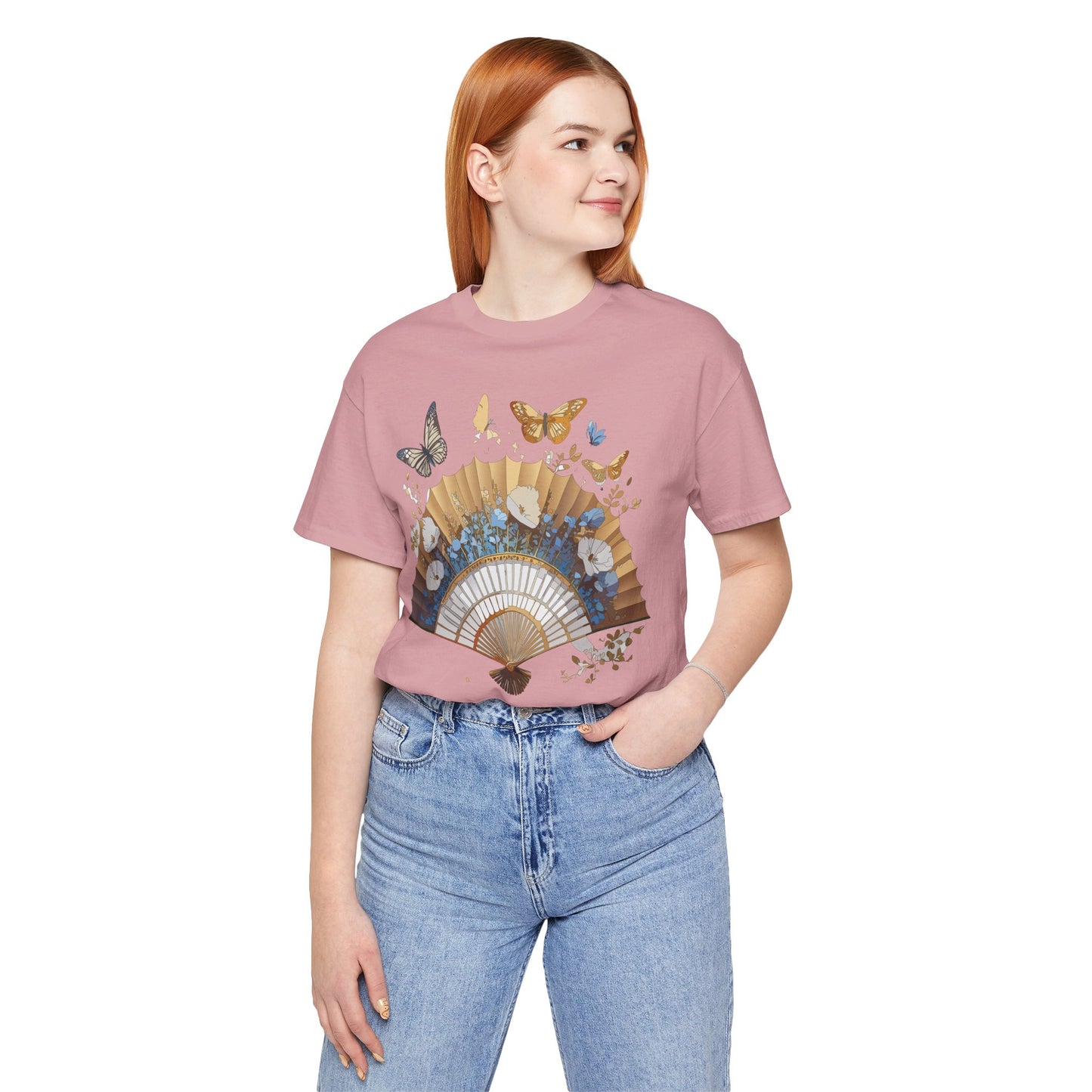 Fan shirt, Shirt with Fan, Tee Shirt with Gold Blower
