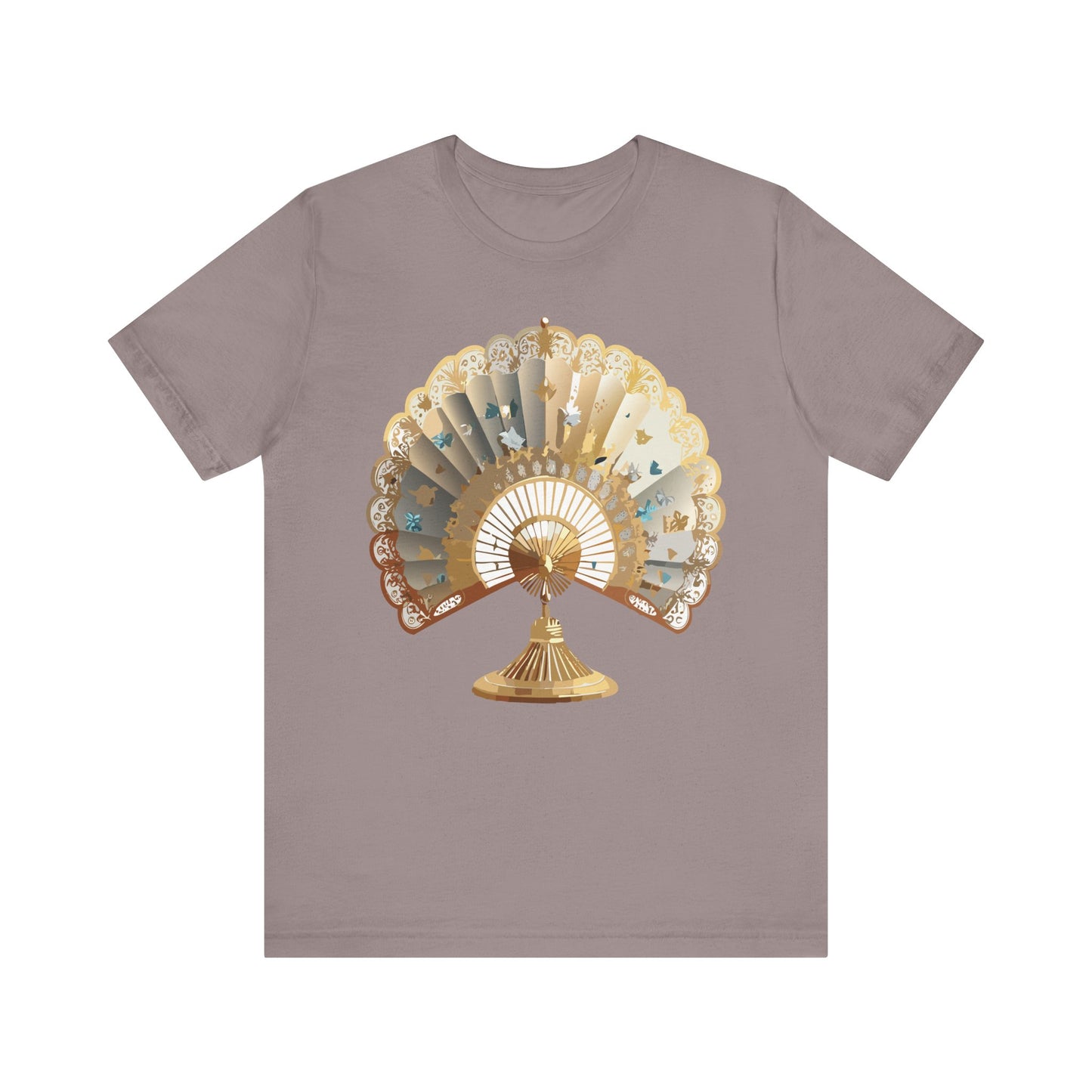Fan shirt, Shirt with Fan, Tee Shirt with Gold Blower