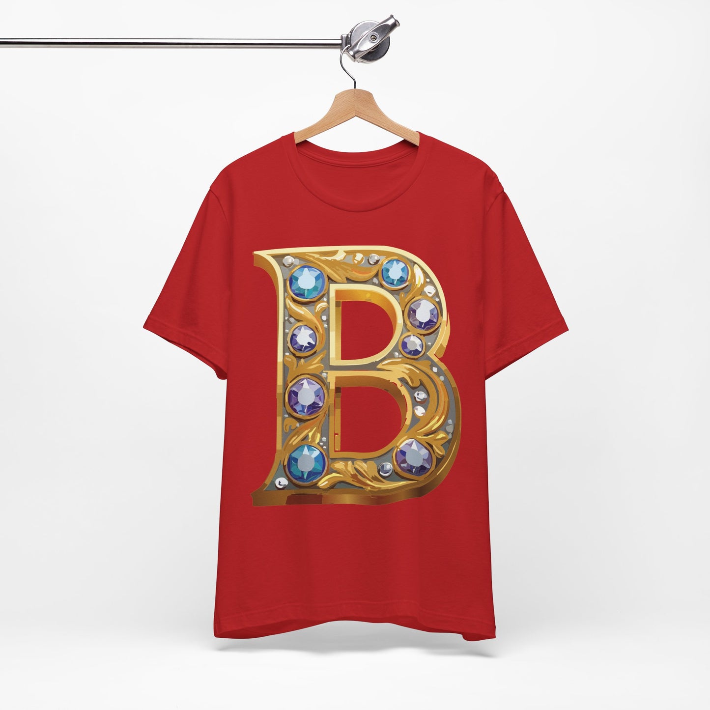 Letter Shirt, Shirt with Letters, Tee Shirt with Gold Letter, Shirt with Antique Letters