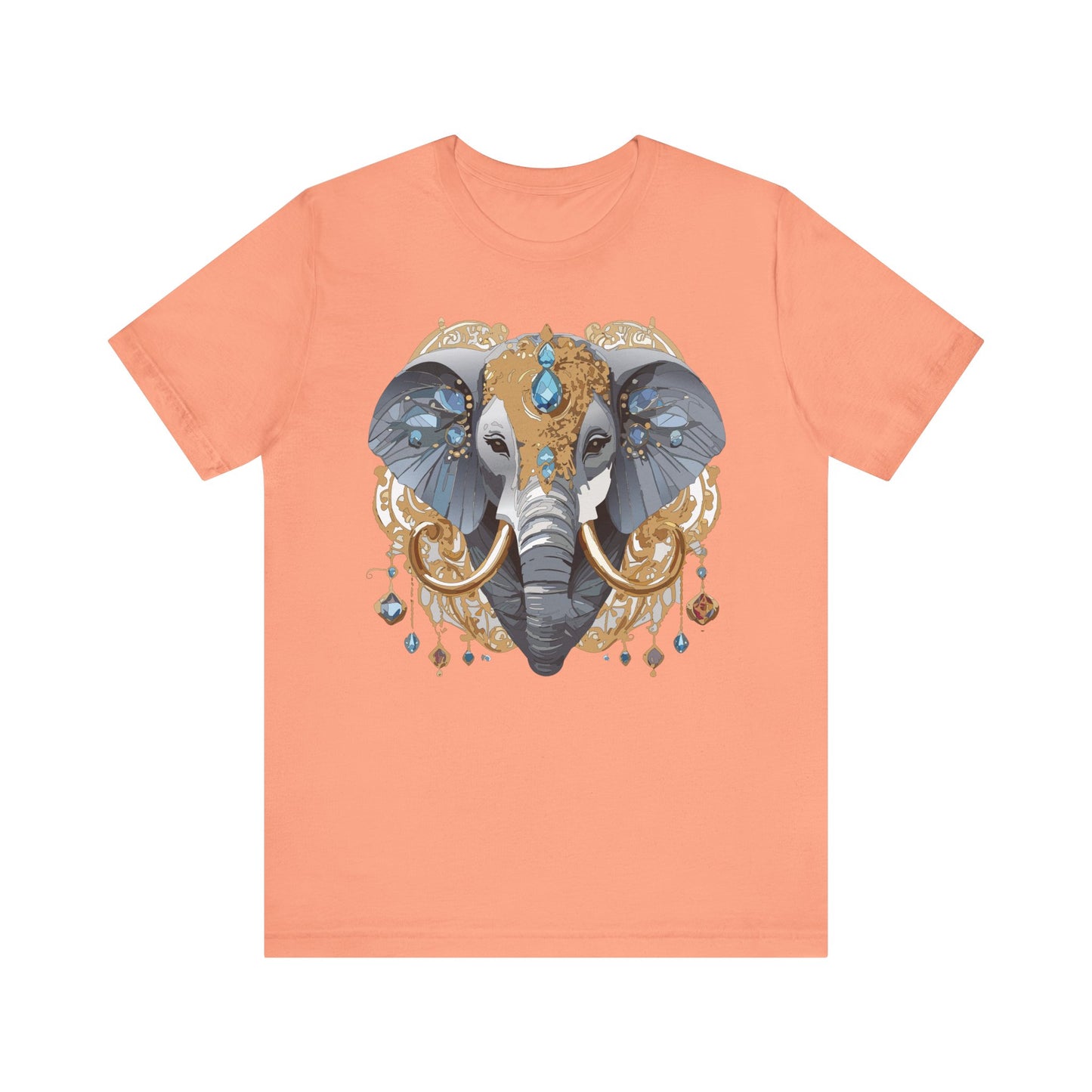 Animal Shirt, Shirt with Animal, Tee Shirt with Gold Animal Medal, Shirt with Antique Animal Medallion