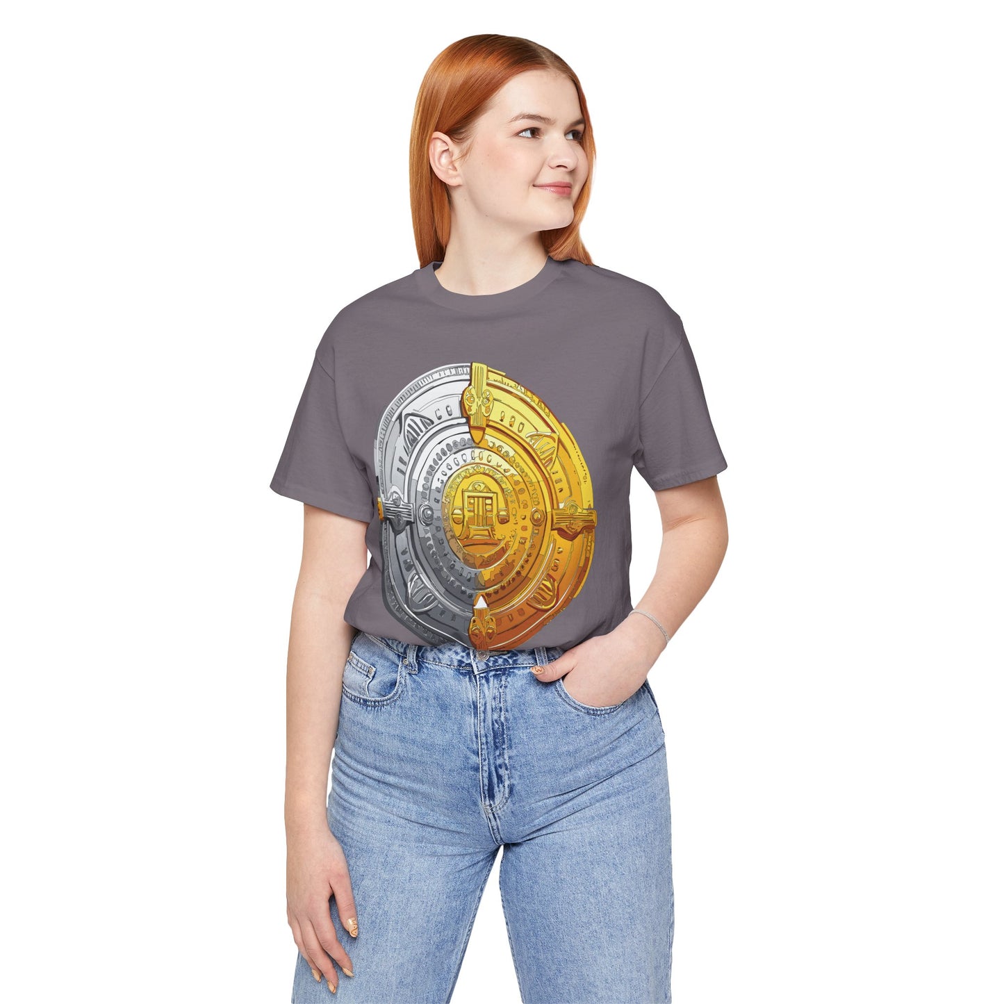 Coin Shirt, Shirt with Coin, Tee Shirt with Gold Coin, Shirt with Antique Coin