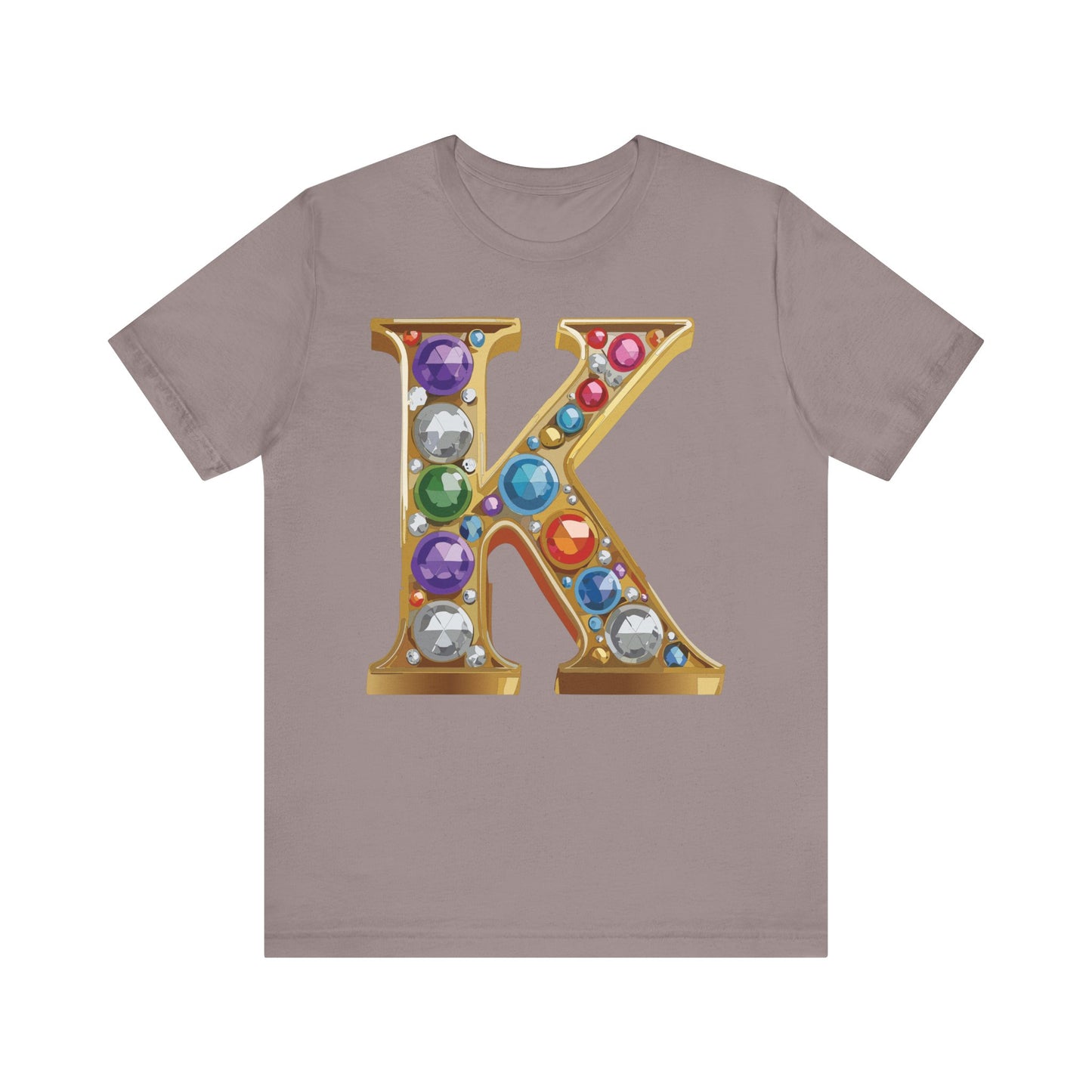 Letter Shirt, Shirt with Letters, Tee Shirt with Gold Letter, Shirt with Antique Letters