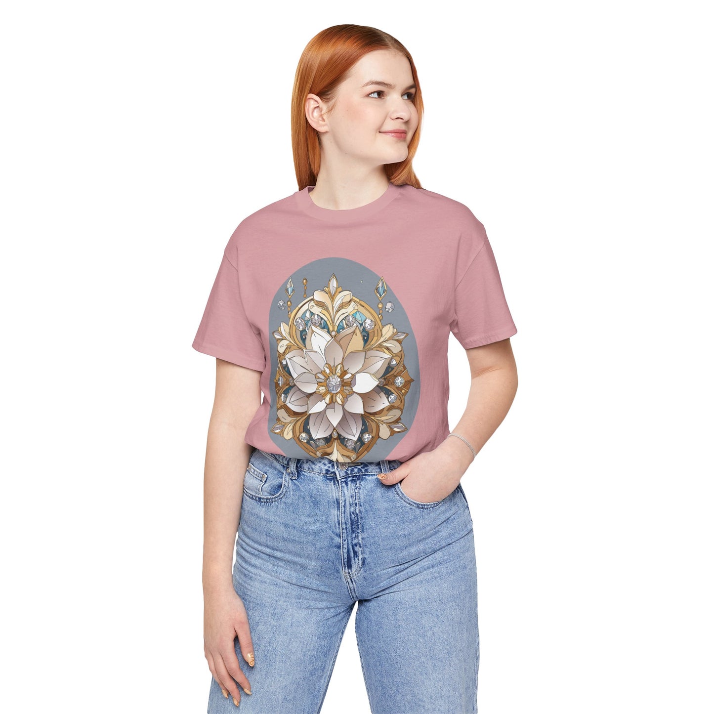 Floral Shirt, Flower Shirt, Tee Shirt with Antique Flower
