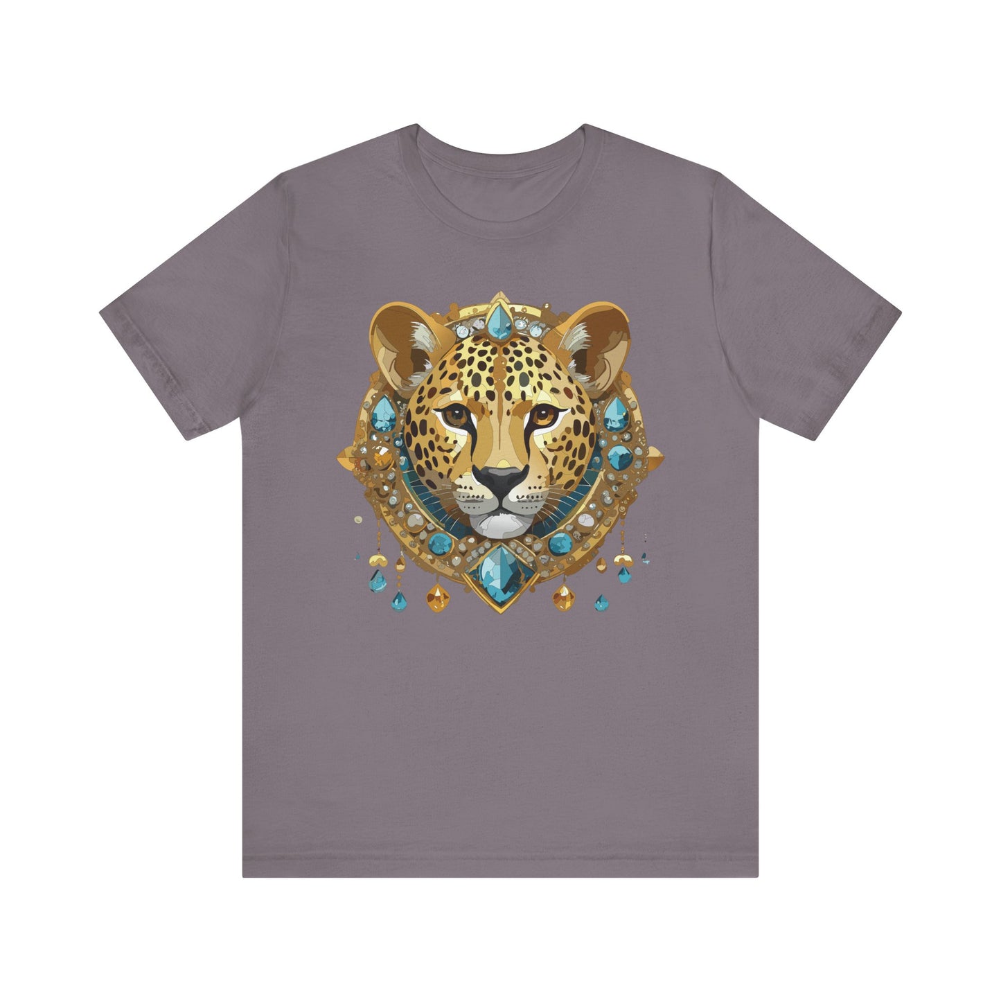 Animal Shirt, Shirt with Animal, Tee Shirt with Gold Animal Medal, Shirt with Antique Animal Medallion
