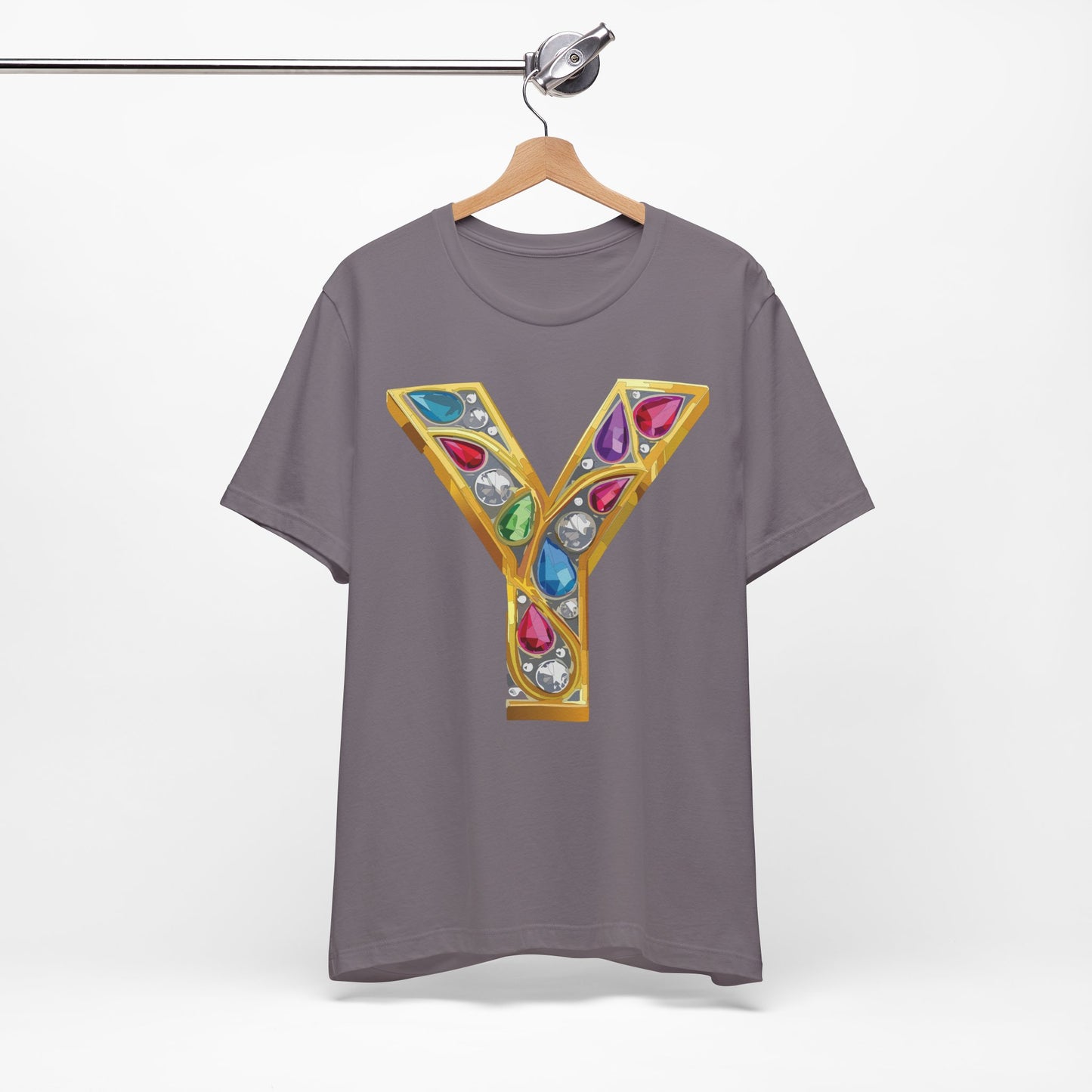 Letter Shirt, Shirt with Letters, Tee Shirt with Gold Letter, Shirt with Antique Letters