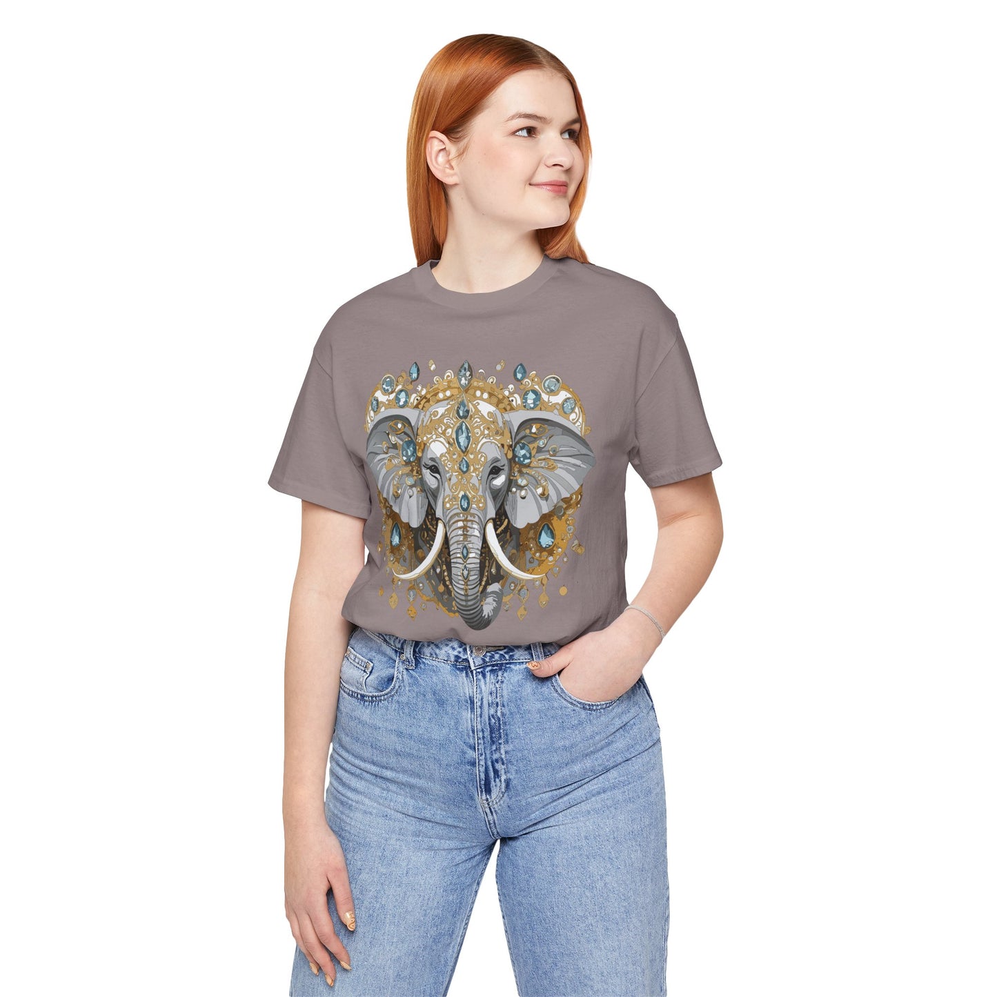 Animal Shirt, Shirt with Animal, Tee Shirt with Gold Animal Medal, Shirt with Antique Animal Medallion