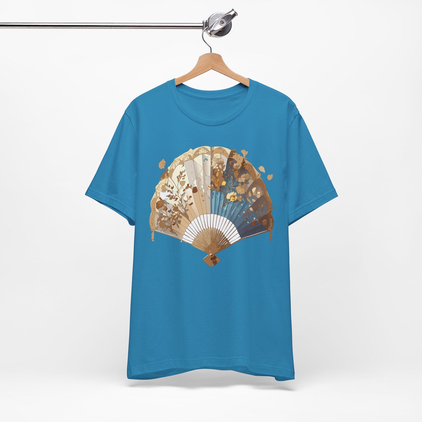 Fan shirt, Shirt with Fan, Tee Shirt with Gold Blower