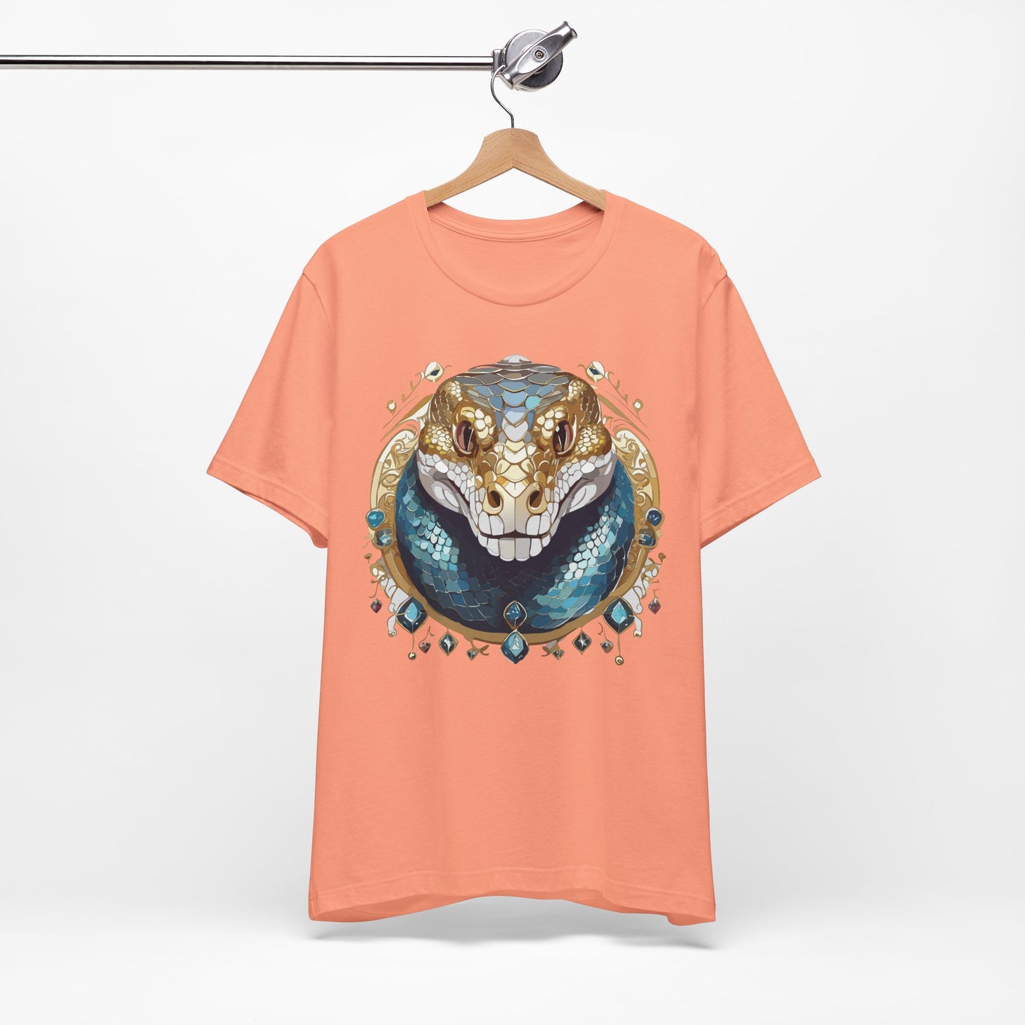 Animal Shirt, Shirt with Animal, Tee Shirt with Gold Animal Medal, Shirt with Antique Animal Medallion