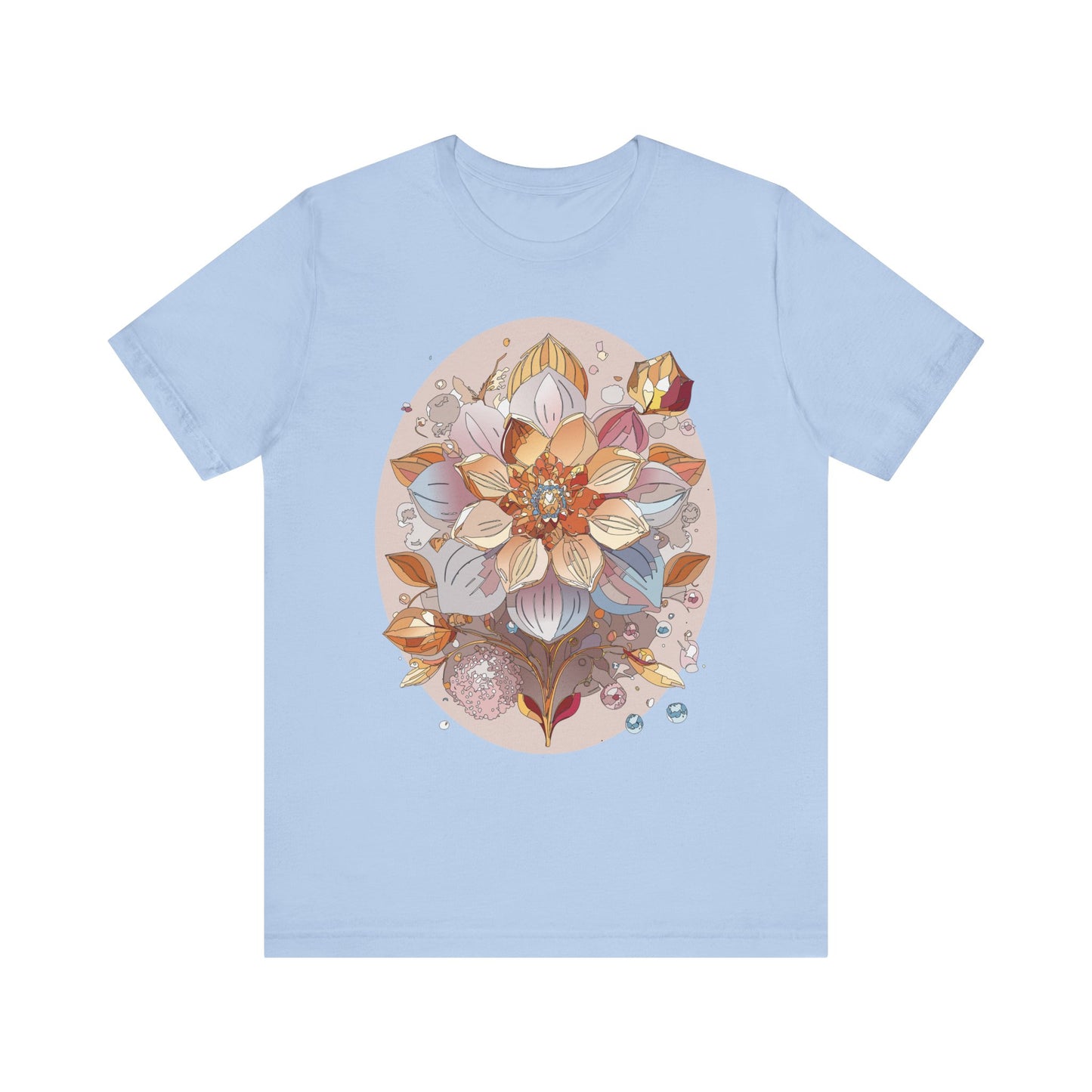 Floral Shirt, Flower Shirt, Tee Shirt with Antique Flower
