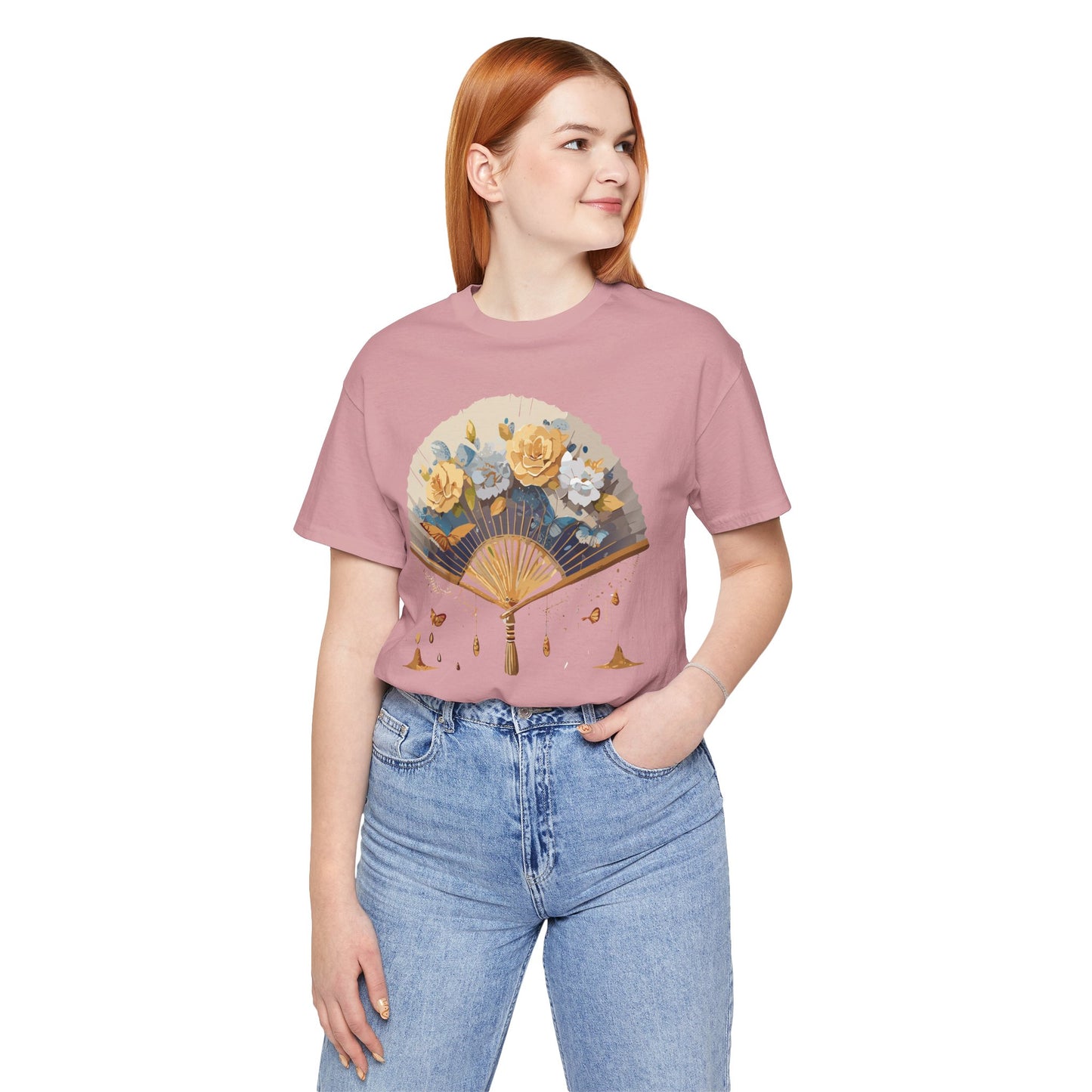 Fan shirt, Shirt with Fan, Tee Shirt with Gold Blower