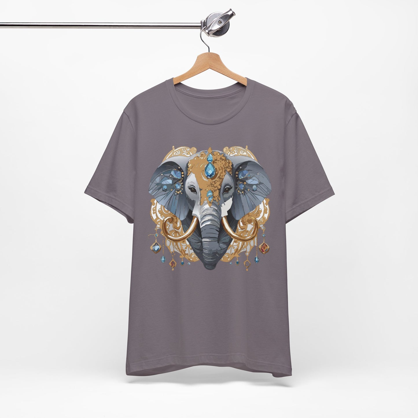 Animal Shirt, Shirt with Animal, Tee Shirt with Gold Animal Medal, Shirt with Antique Animal Medallion
