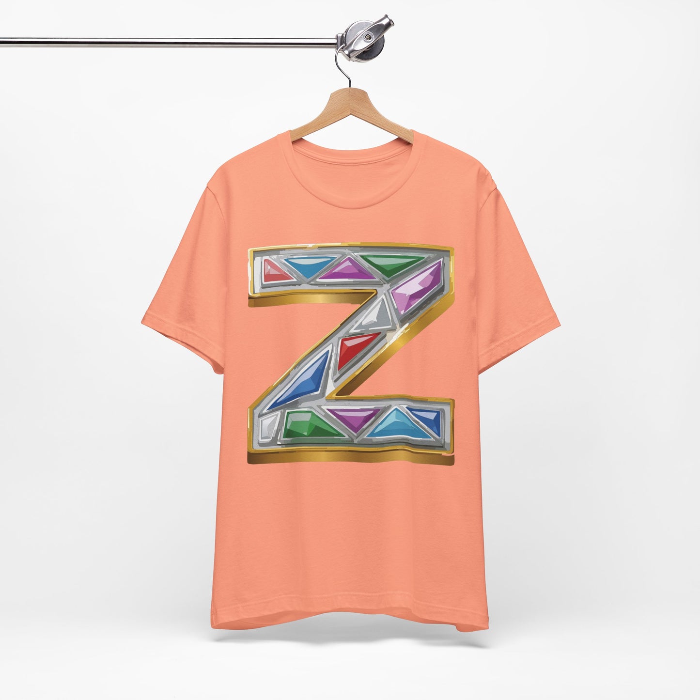 Letter Shirt, Shirt with Letters, Tee Shirt with Gold Letter, Shirt with Antique Letters