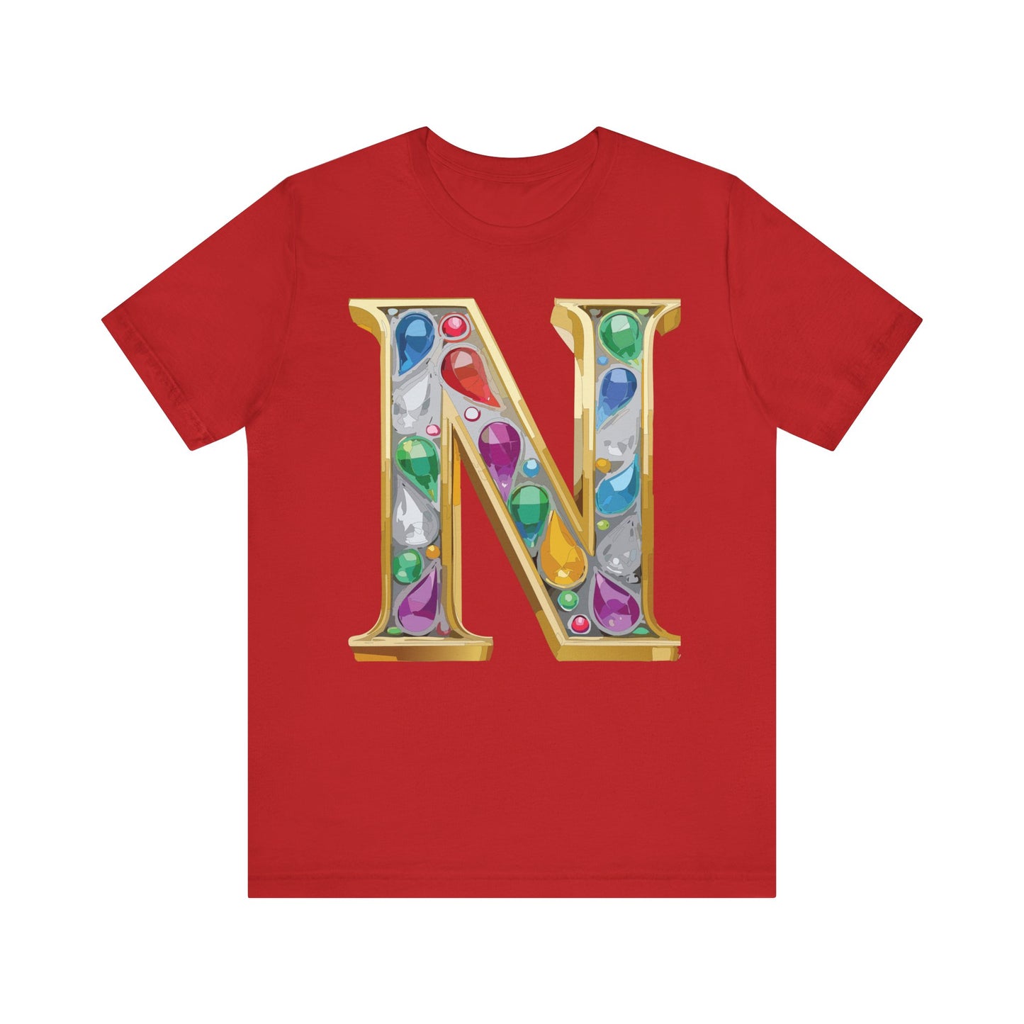 Letter Shirt, Shirt with Letters, Tee Shirt with Gold Letter, Shirt with Antique Letters