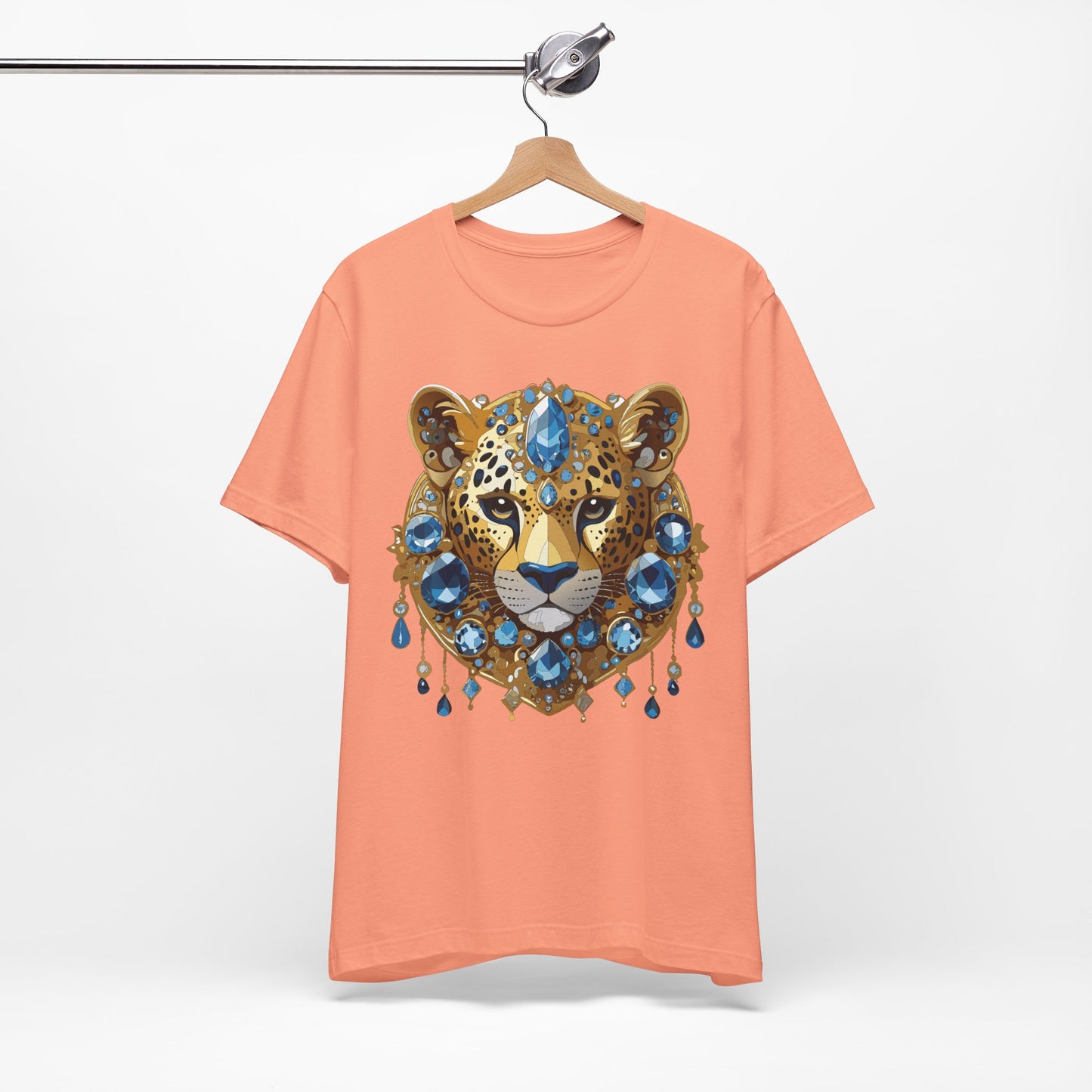 Animal Shirt, Shirt with Animal, Tee Shirt with Gold Animal Medal, Shirt with Antique Animal Medallion