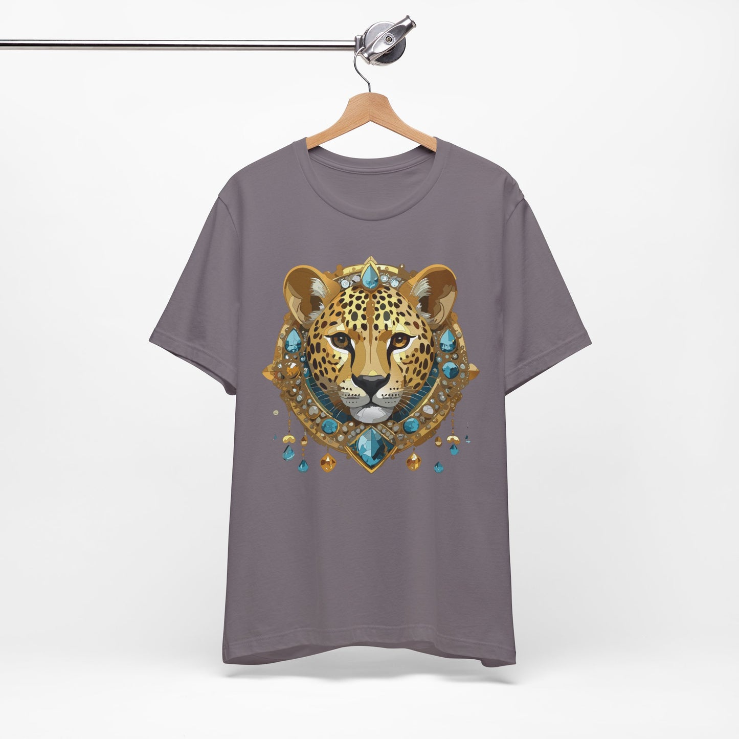Animal Shirt, Shirt with Animal, Tee Shirt with Gold Animal Medal, Shirt with Antique Animal Medallion