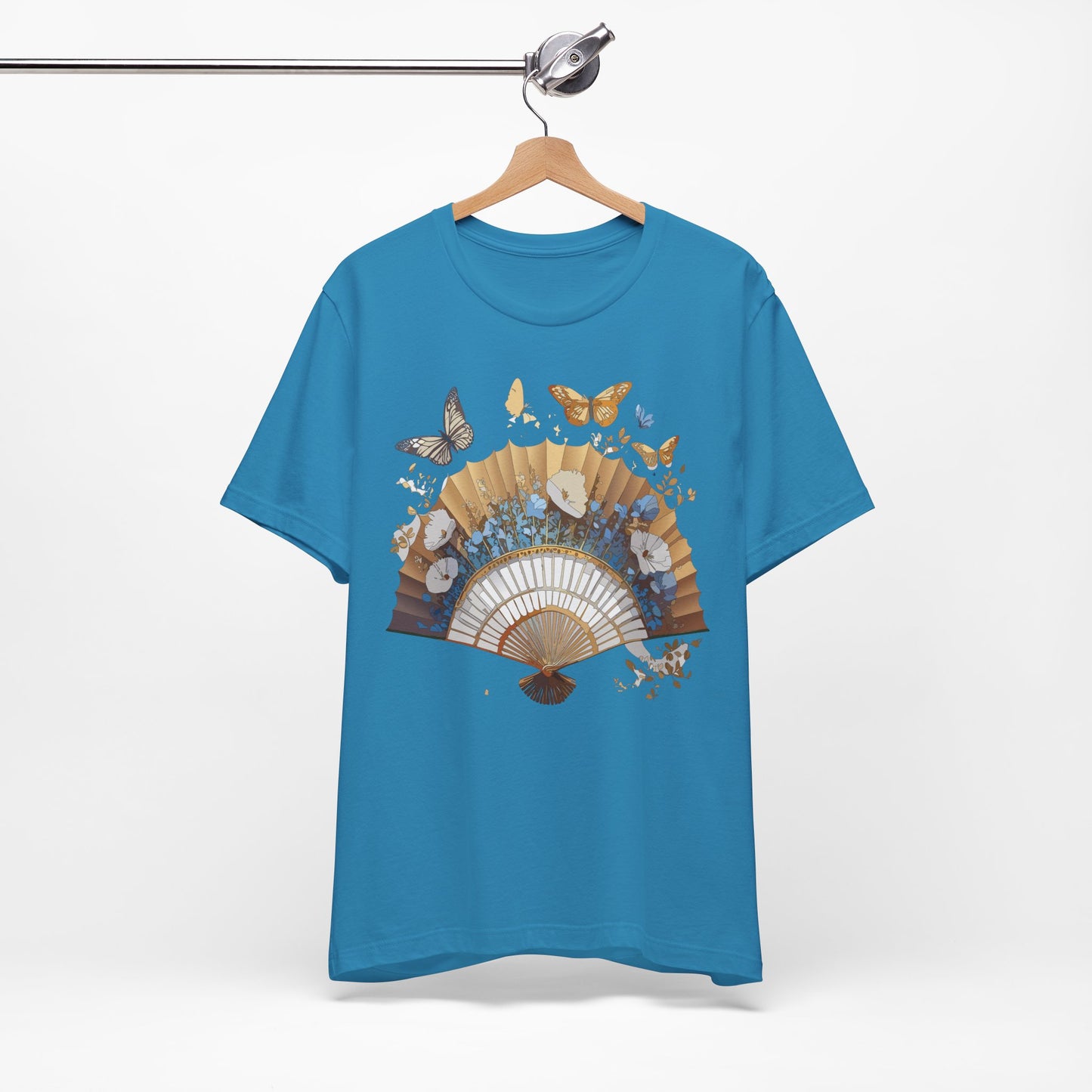 Fan shirt, Shirt with Fan, Tee Shirt with Gold Blower