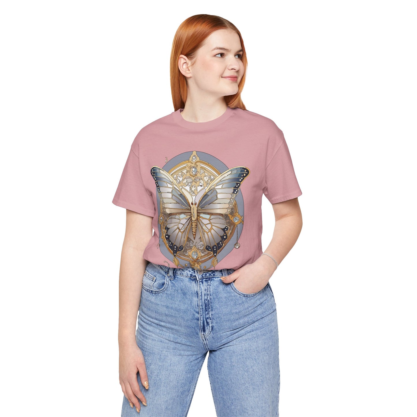 Butterfly Shirt, Shirt with Butterfly, Tee Shirt with Antique Butterfly