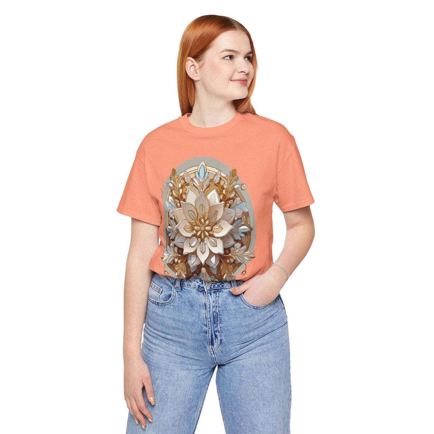 Floral Shirt, Flower Shirt, Tee Shirt with Antique Flower