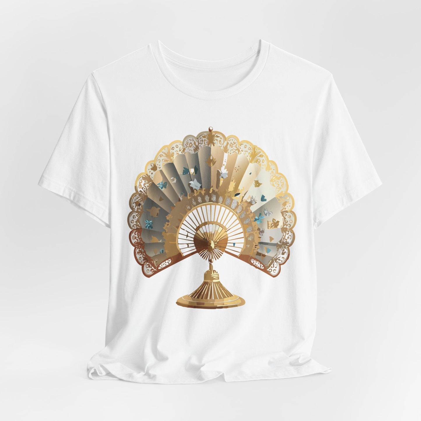 Fan shirt, Shirt with Fan, Tee Shirt with Gold Blower