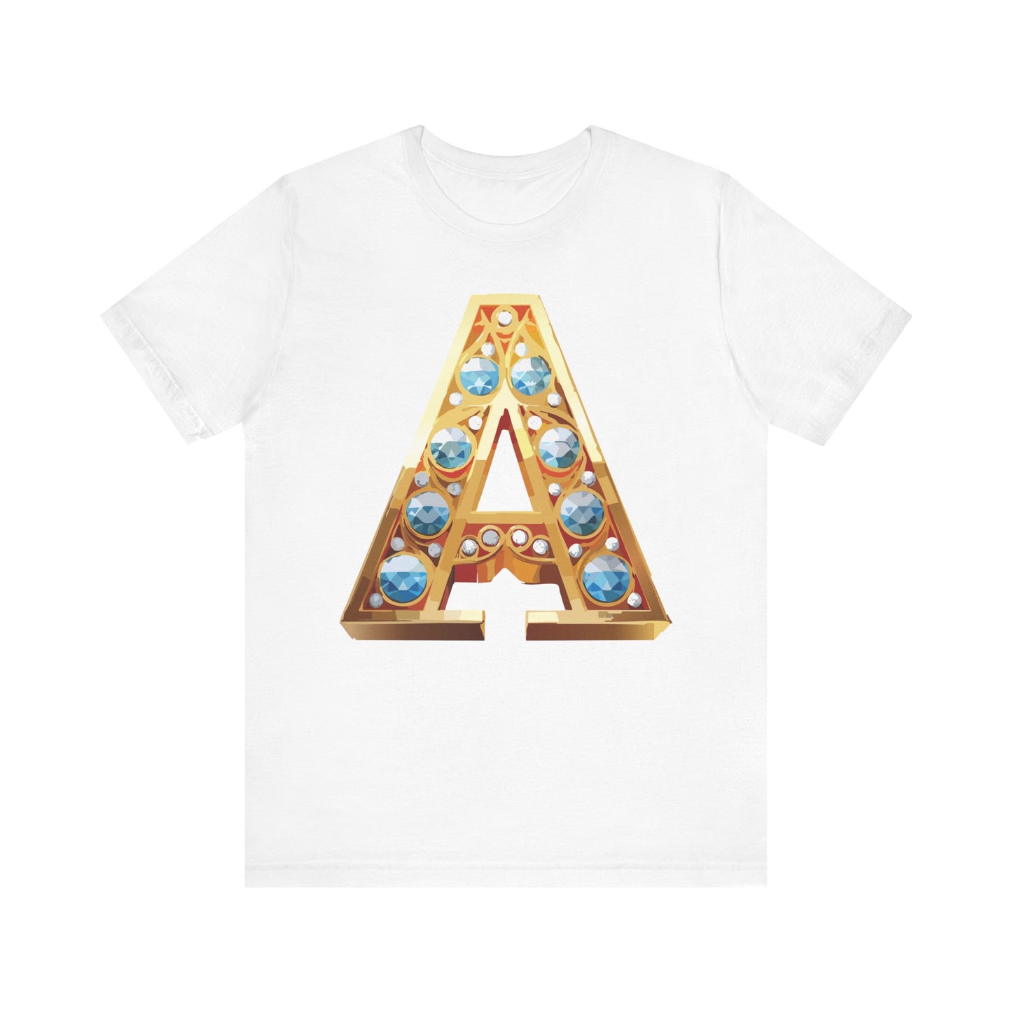 Letter Shirt, Shirt with Letters, Tee Shirt with Gold Letter, Shirt with Antique Letters