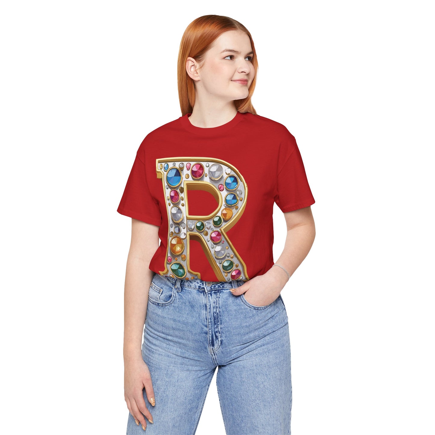 Letter Shirt, Shirt with Letters, Tee Shirt with Gold Letter, Shirt with Antique Letters