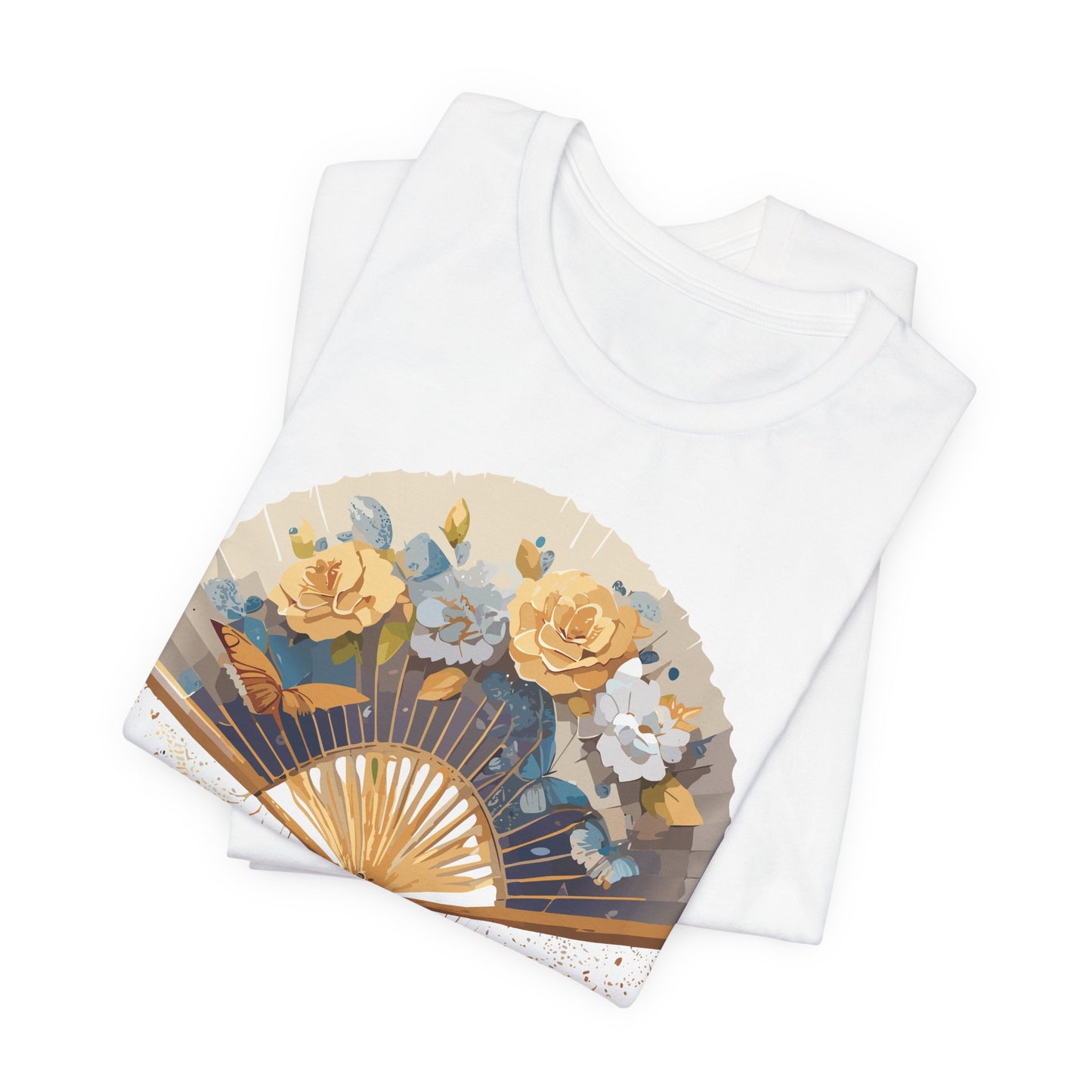 Fan shirt, Shirt with Fan, Tee Shirt with Gold Blower