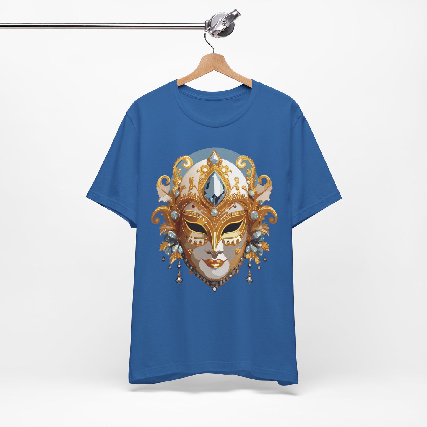 Mask Shirt, Shirt with Mask, Tee Shirt with Gold Face