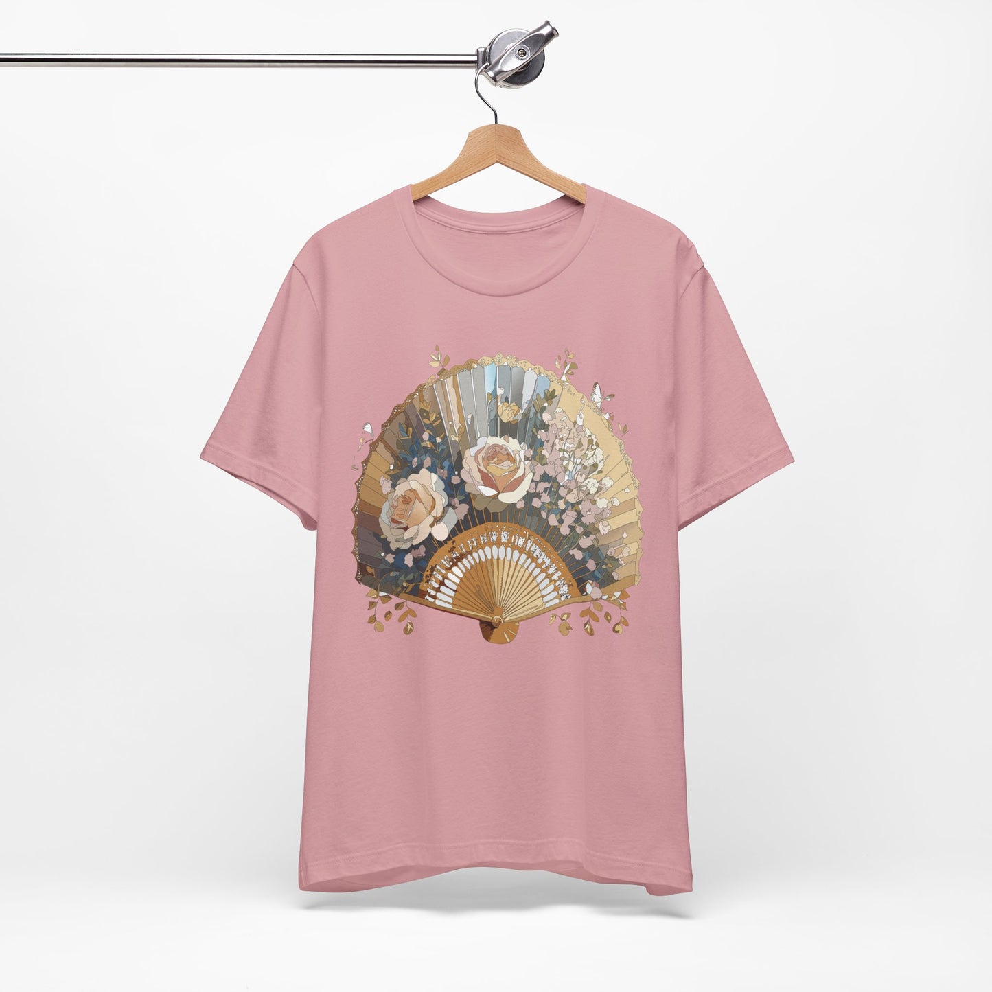 Fan shirt, Shirt with Fan, Tee Shirt with Gold Blower