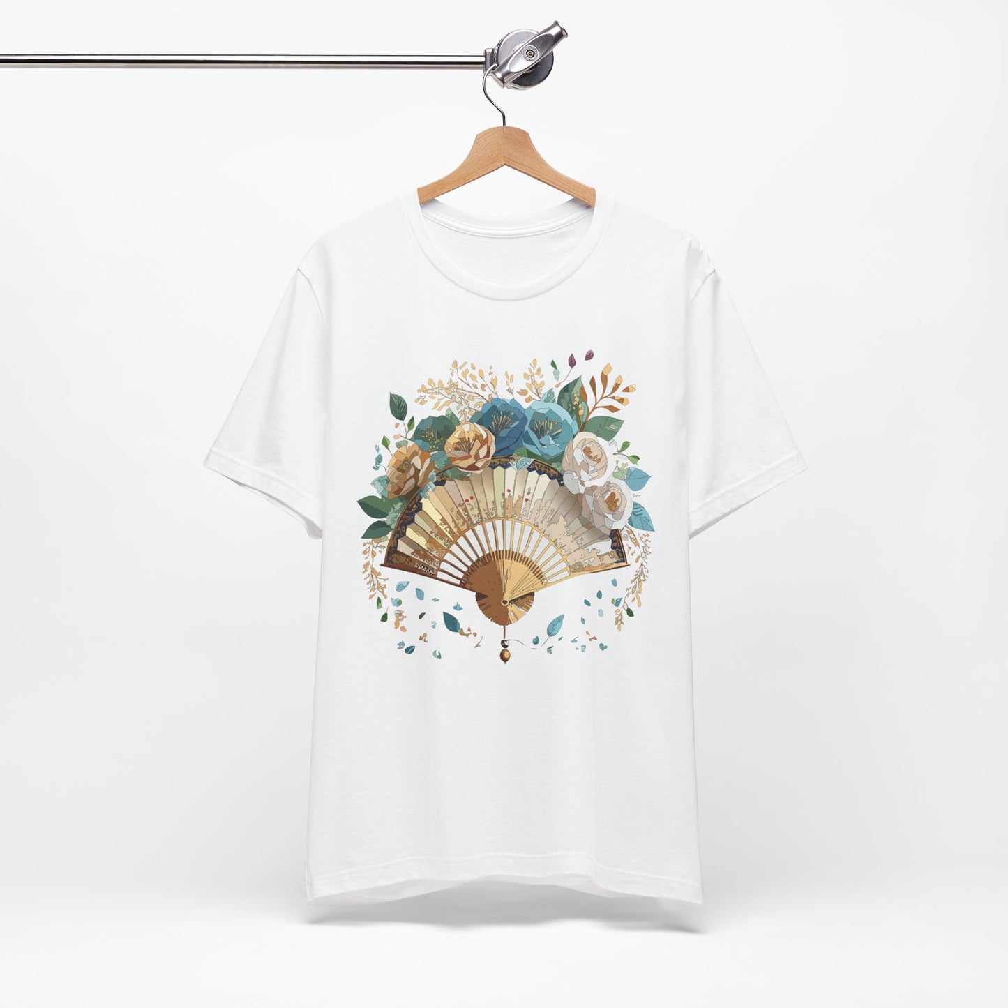 Fan shirt, Shirt with Fan, Tee Shirt with Gold Blower