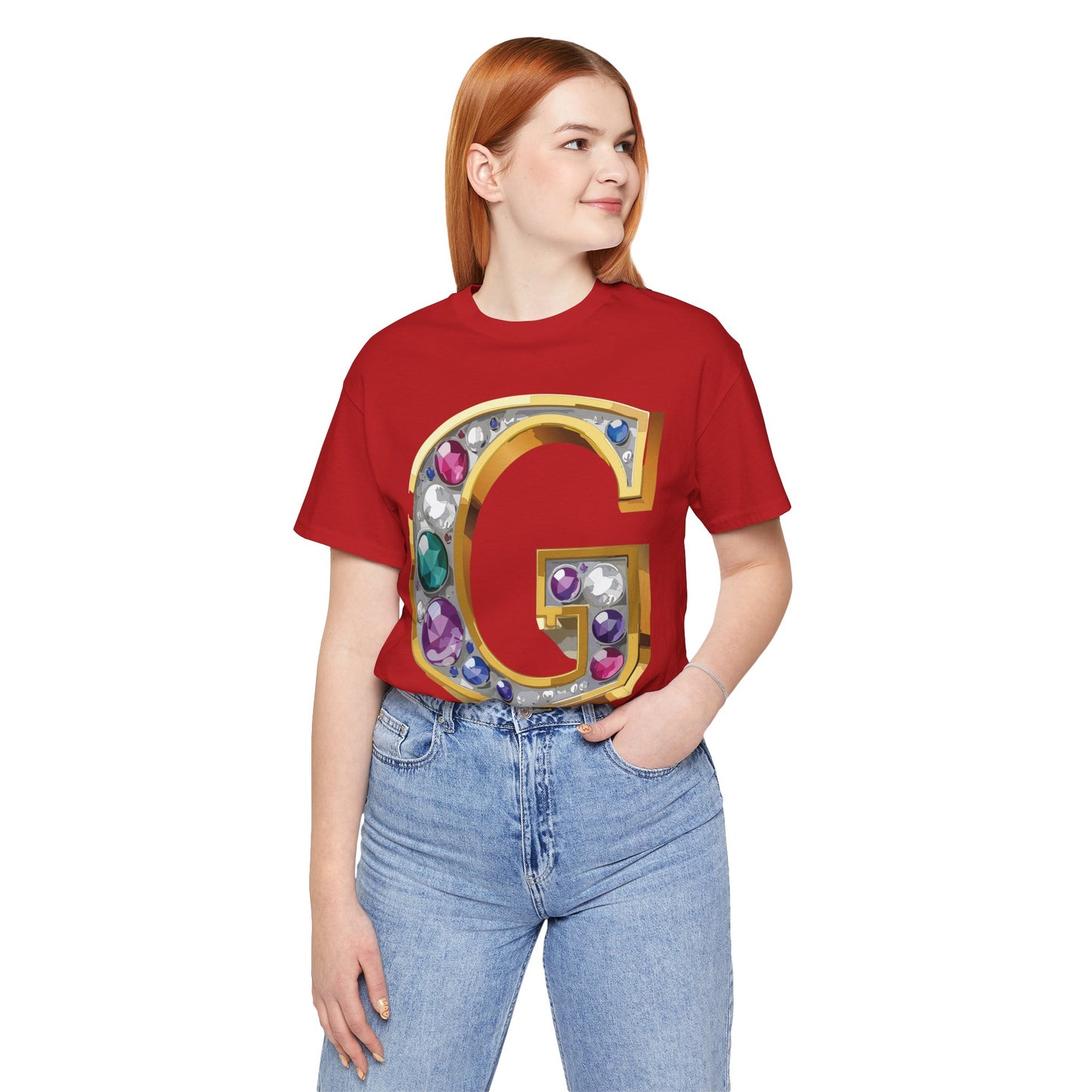 Letter Shirt, Shirt with Letters, Tee Shirt with Gold Letter, Shirt with Antique Letters