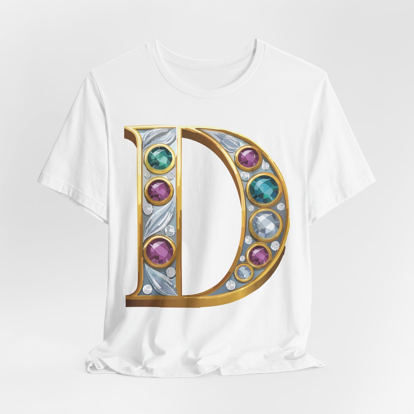 Letter Shirt, Shirt with Letters, Tee Shirt with Gold Letter, Shirt with Antique Letters