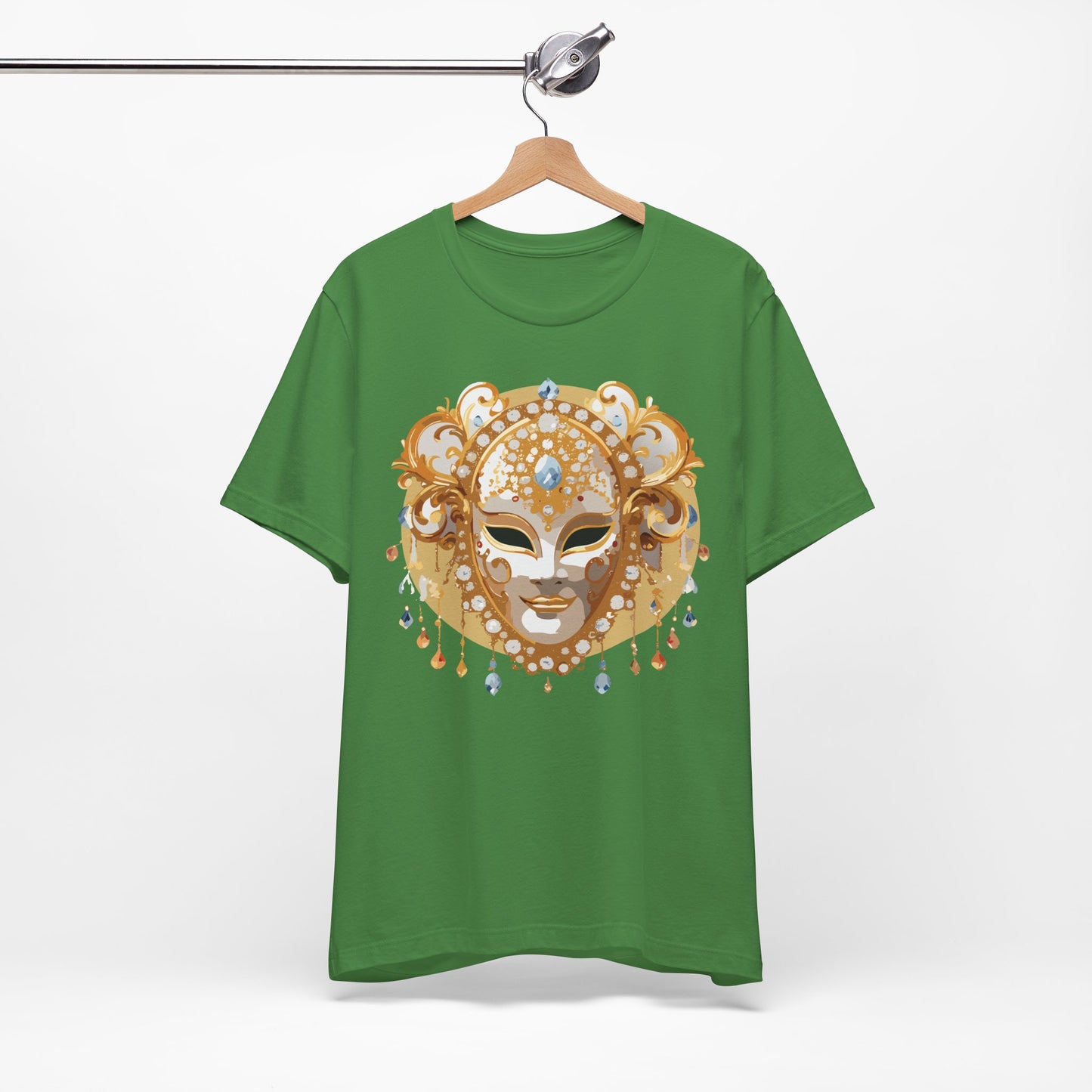 Mask Shirt, Shirt with Mask, Tee Shirt with Gold Face