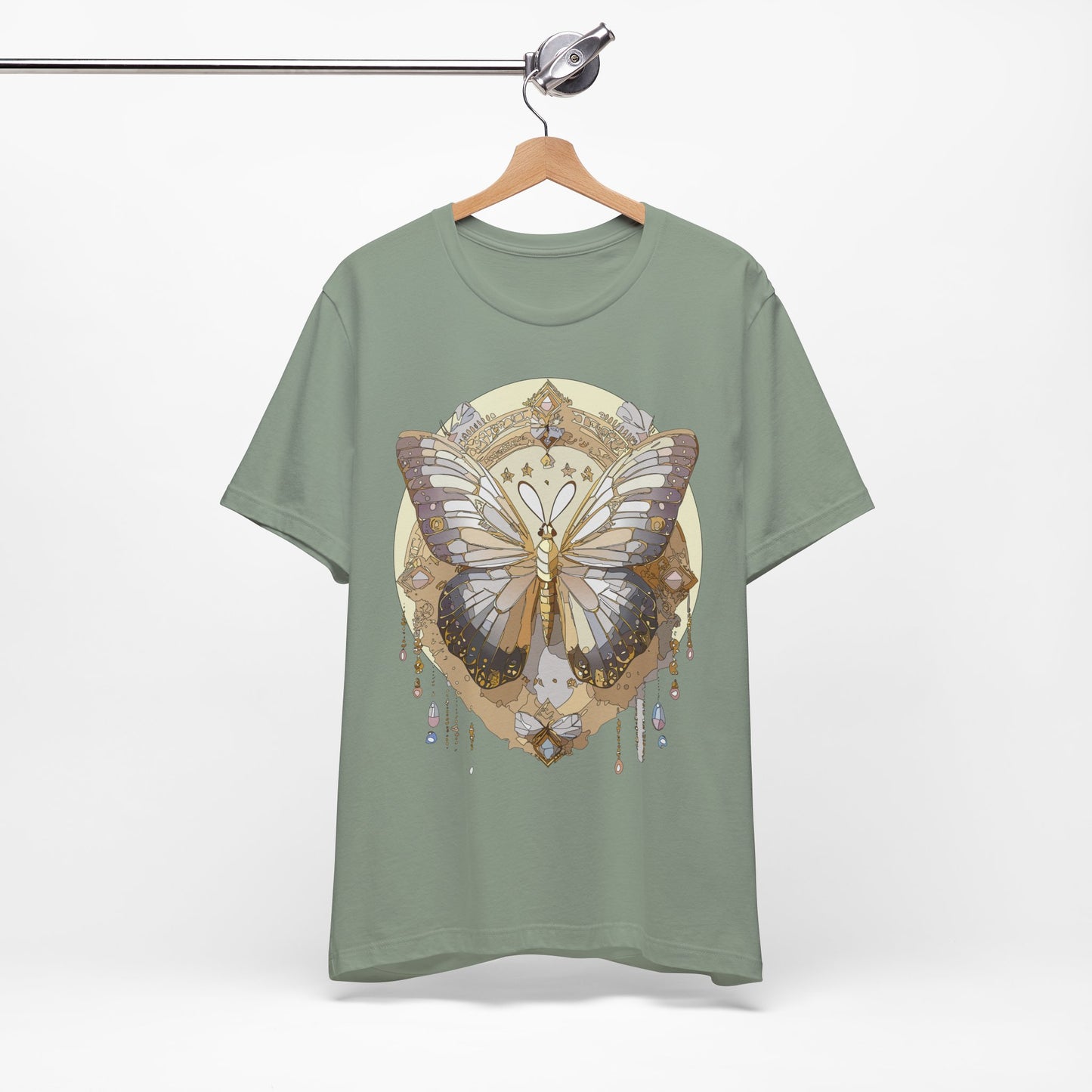 Butterfly Shirt, Shirt with Butterfly, Tee Shirt with Antique Butterfly
