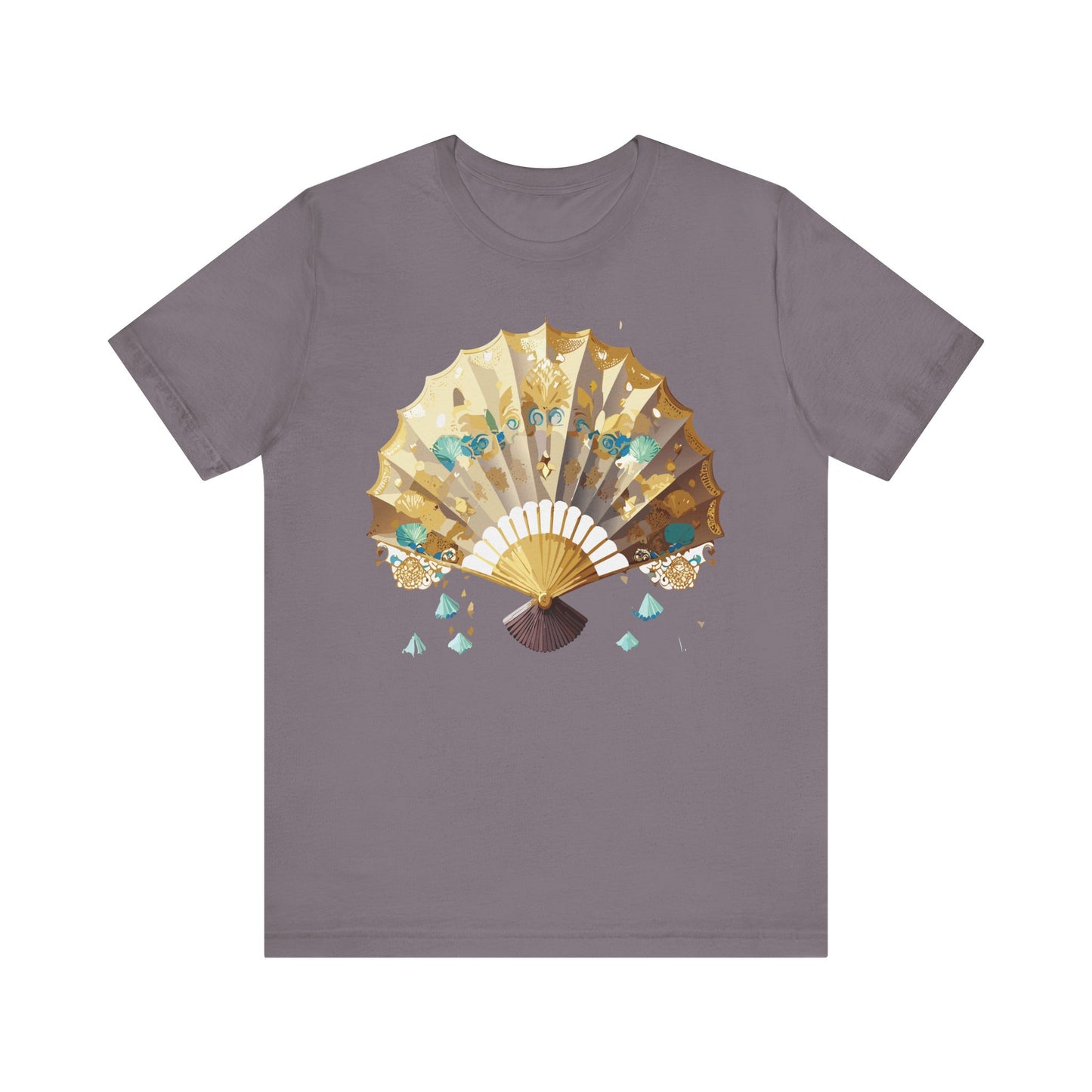 Fan shirt, Shirt with Fan, Tee Shirt with Gold Blower