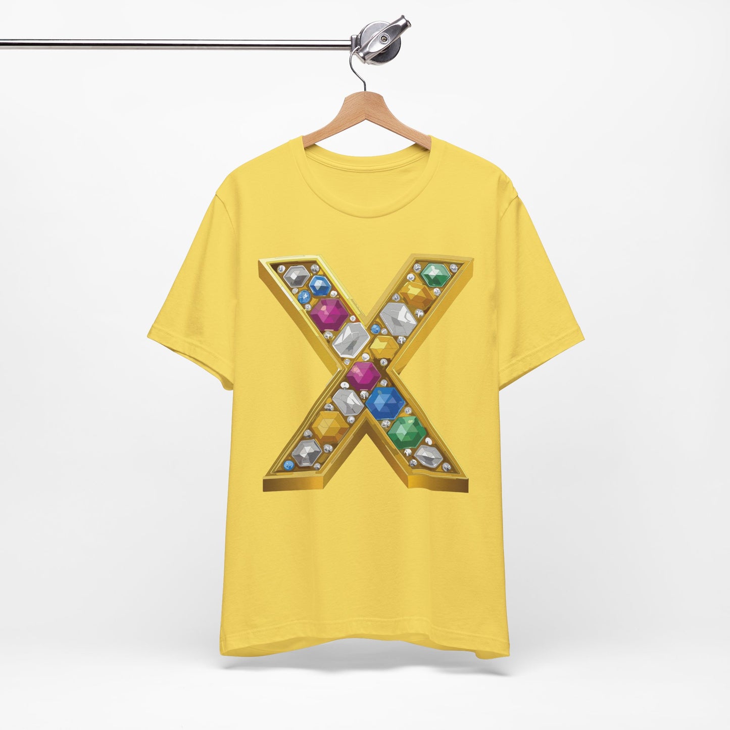 Letter Shirt, Shirt with Letters, Tee Shirt with Gold Letter, Shirt with Antique Letters