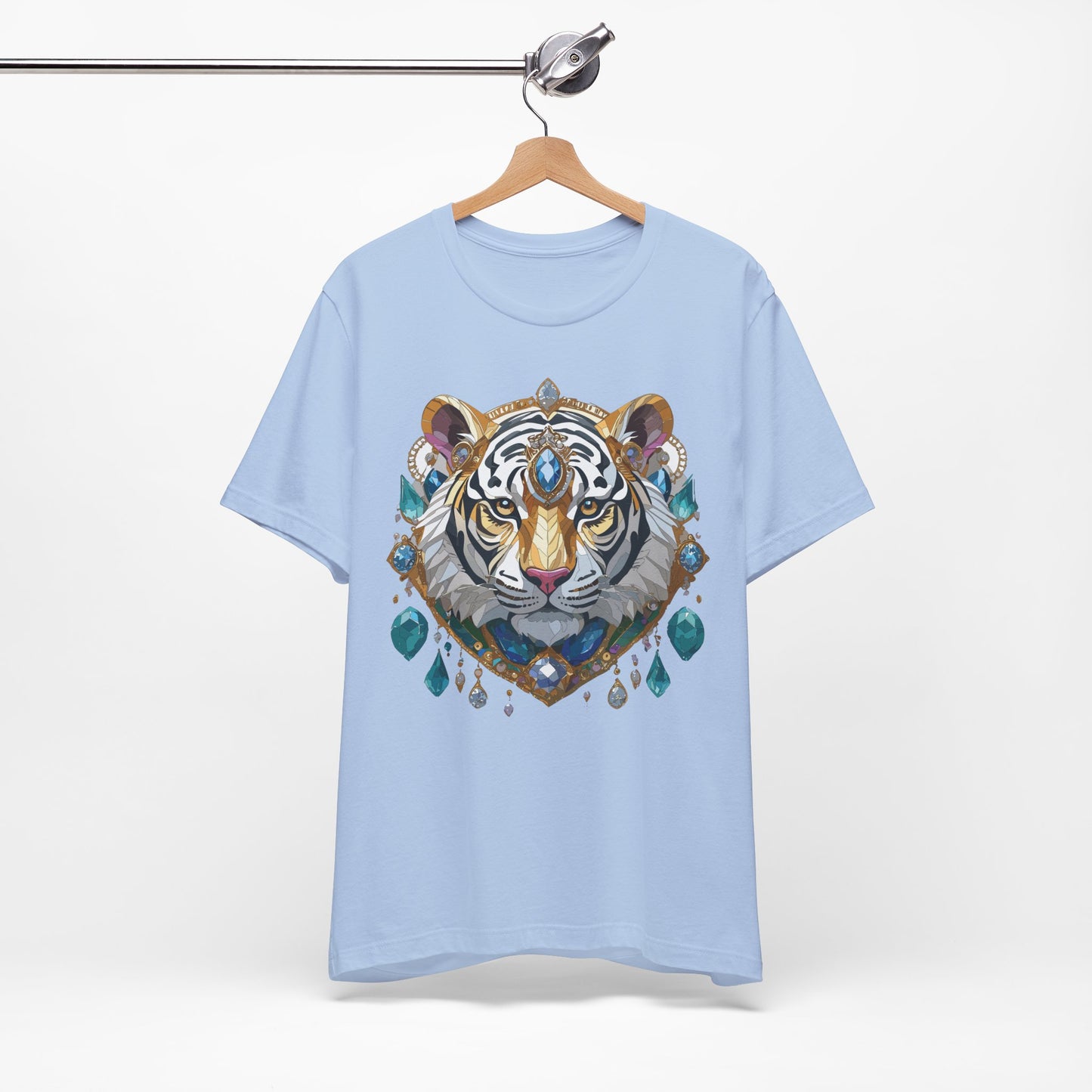 Animal Shirt, Shirt with Animal, Tee Shirt with Gold Animal Medal, Shirt with Antique Animal Medallion