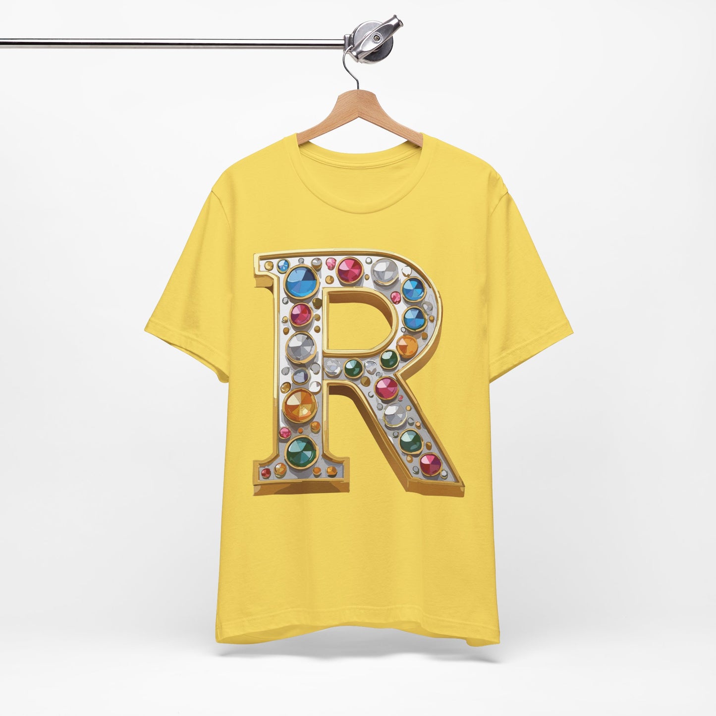 Letter Shirt, Shirt with Letters, Tee Shirt with Gold Letter, Shirt with Antique Letters