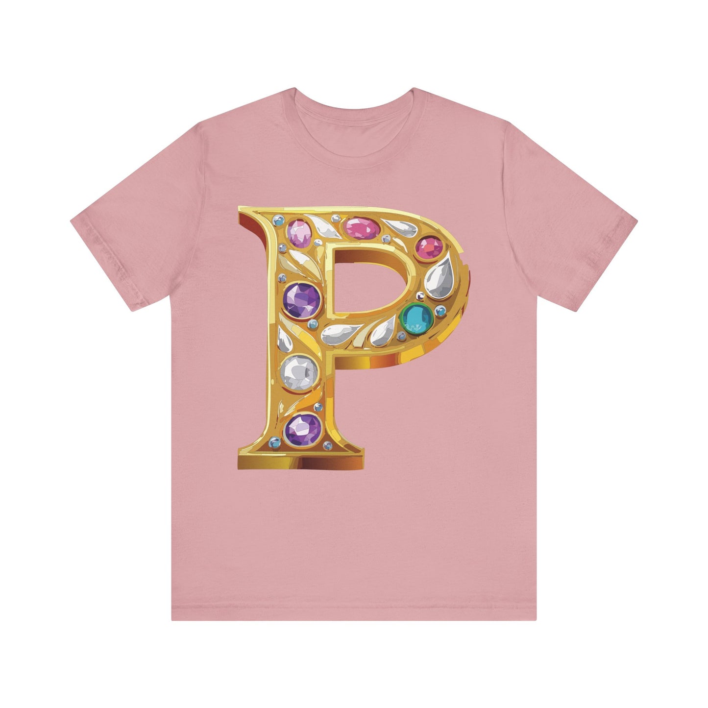 Letter Shirt, Shirt with Letters, Tee Shirt with Gold Letter, Shirt with Antique Letters