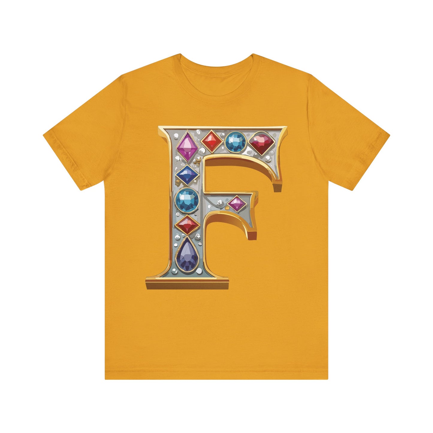 Letter Shirt, Shirt with Letters, Tee Shirt with Gold Letter, Shirt with Antique Letters