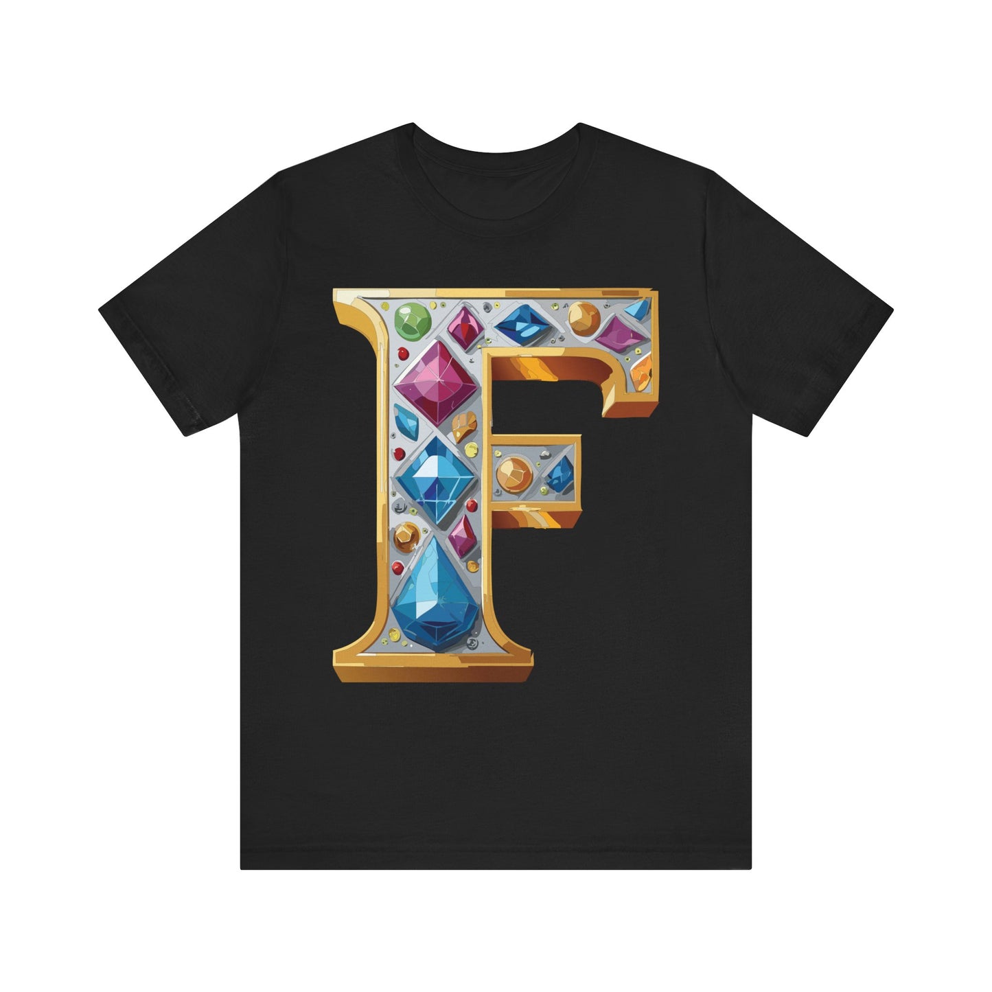 Letter Shirt, Shirt with Letters, Tee Shirt with Gold Letter, Shirt with Antique Letters