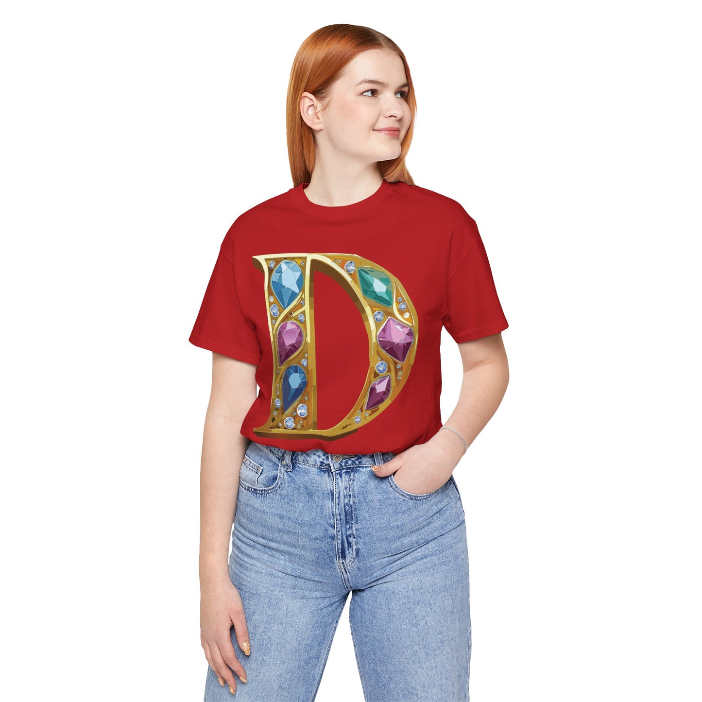 Letter Shirt, Shirt with Letters, Tee Shirt with Gold Letter, Shirt with Antique Letters