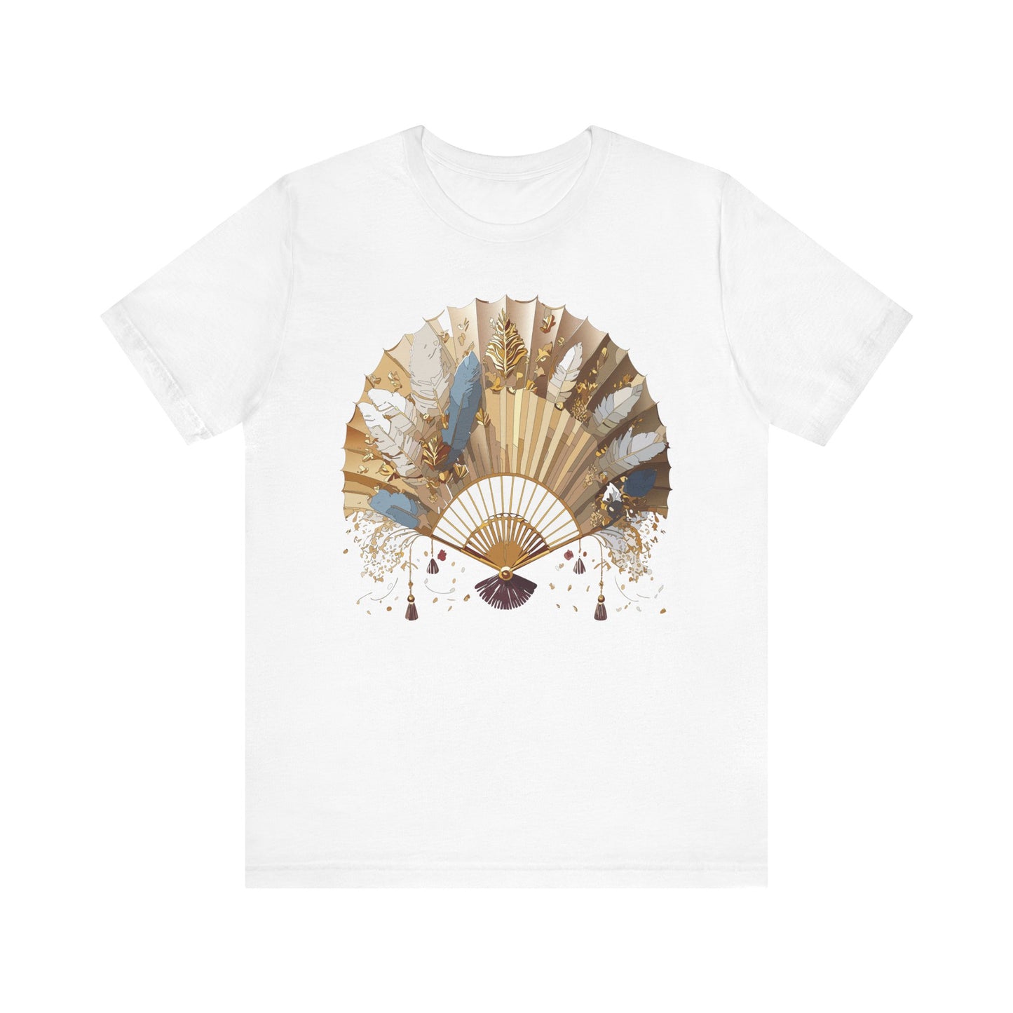 Fan shirt, Shirt with Fan, Tee Shirt with Gold Blower