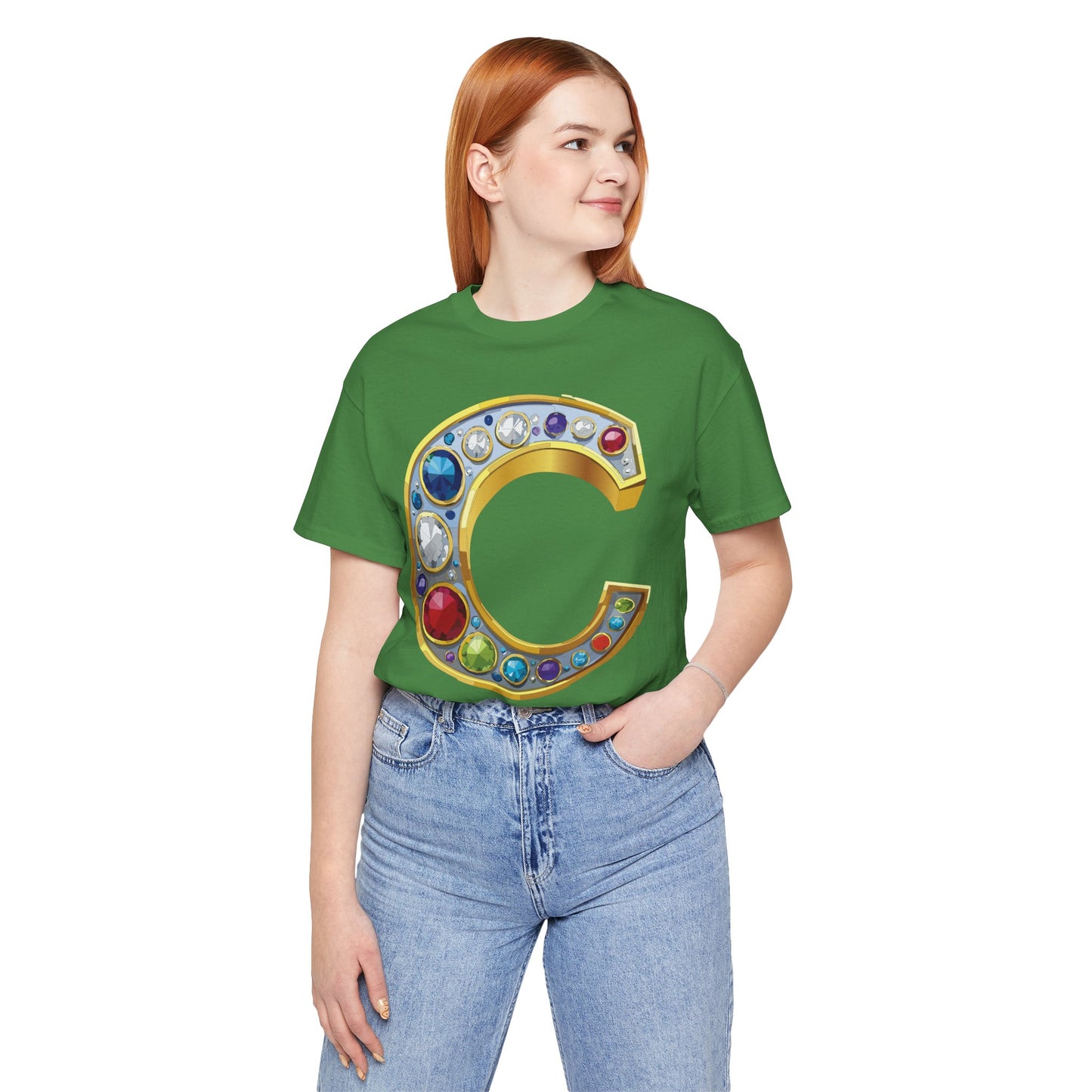 Letter Shirt, Shirt with Letters, Tee Shirt with Gold Letter, Shirt with Antique Letters
