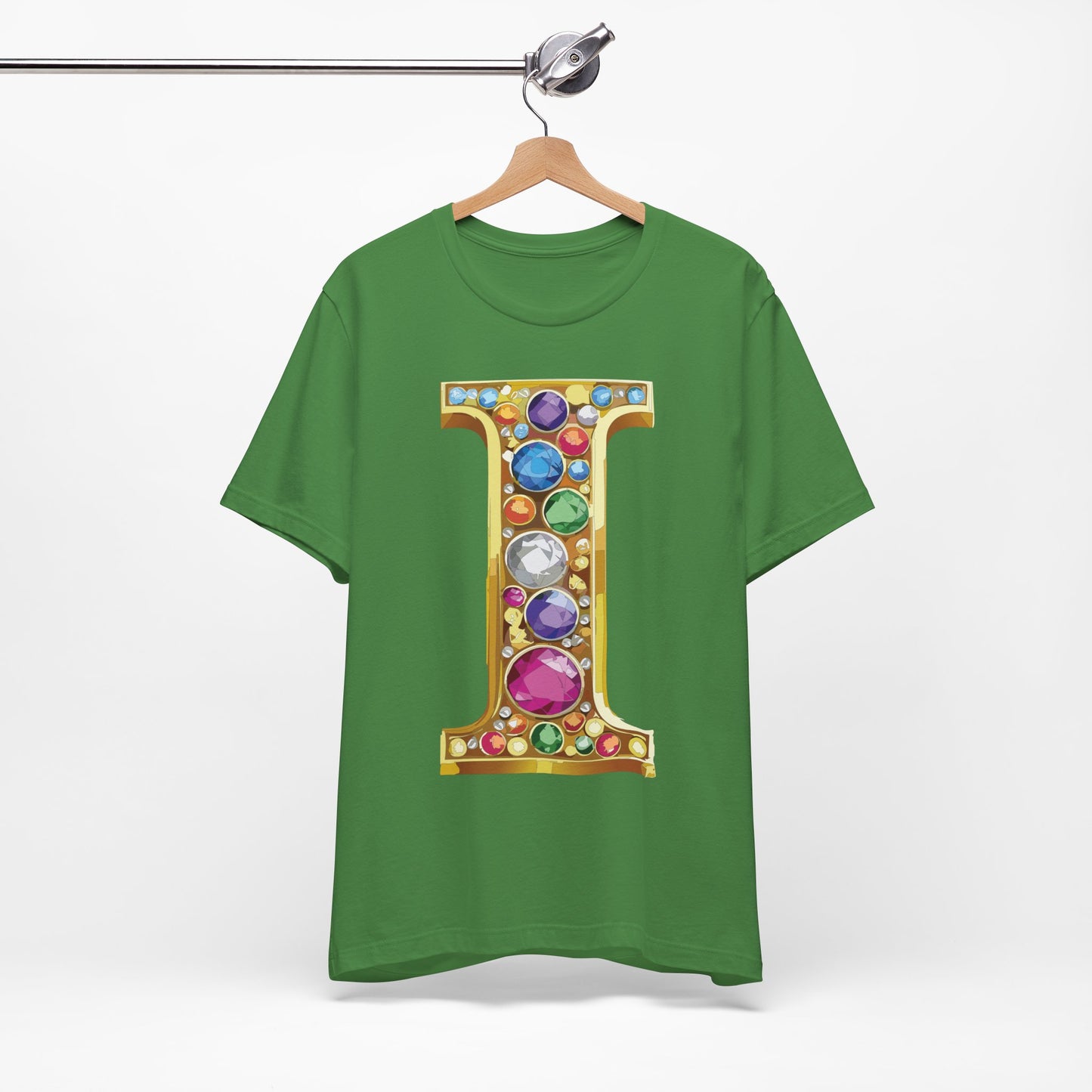 Letter Shirt, Shirt with Letters, Tee Shirt with Gold Letter, Shirt with Antique Letters