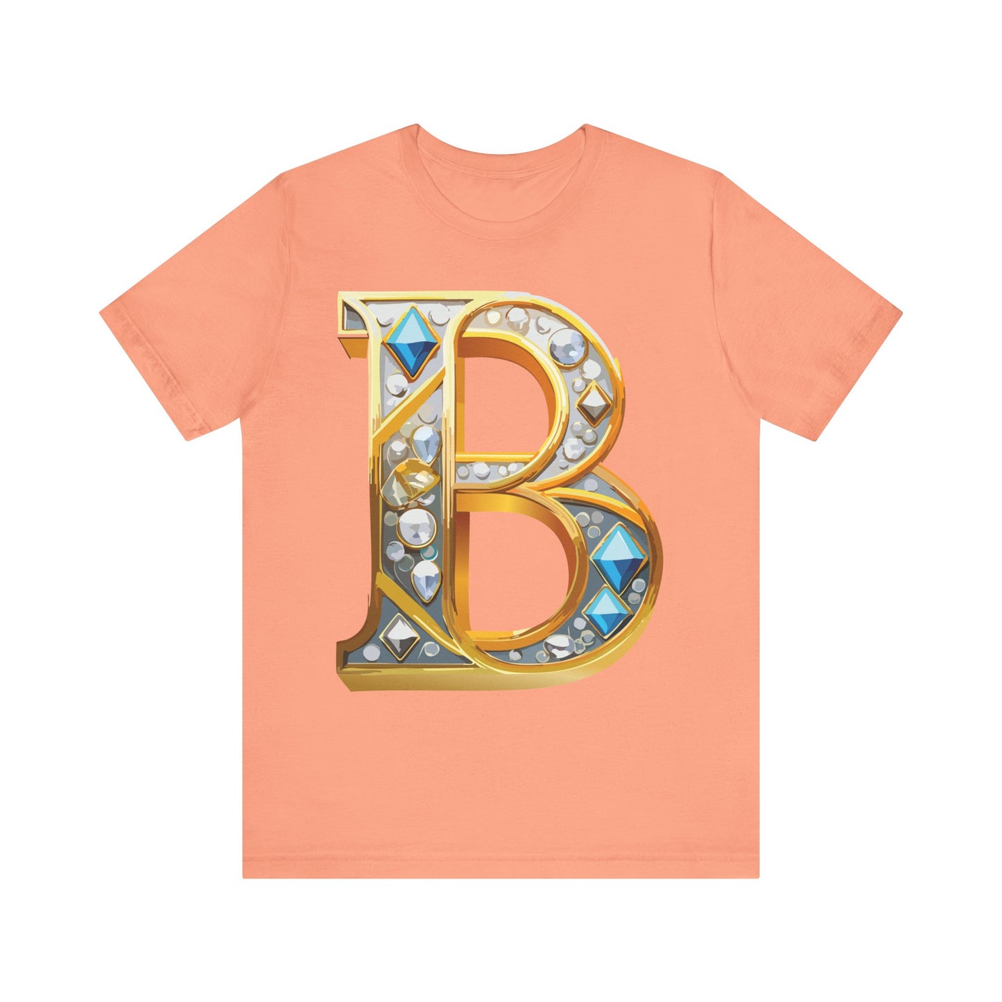 Letter Shirt, Shirt with Letters, Tee Shirt with Gold Letter, Shirt with Antique Letters