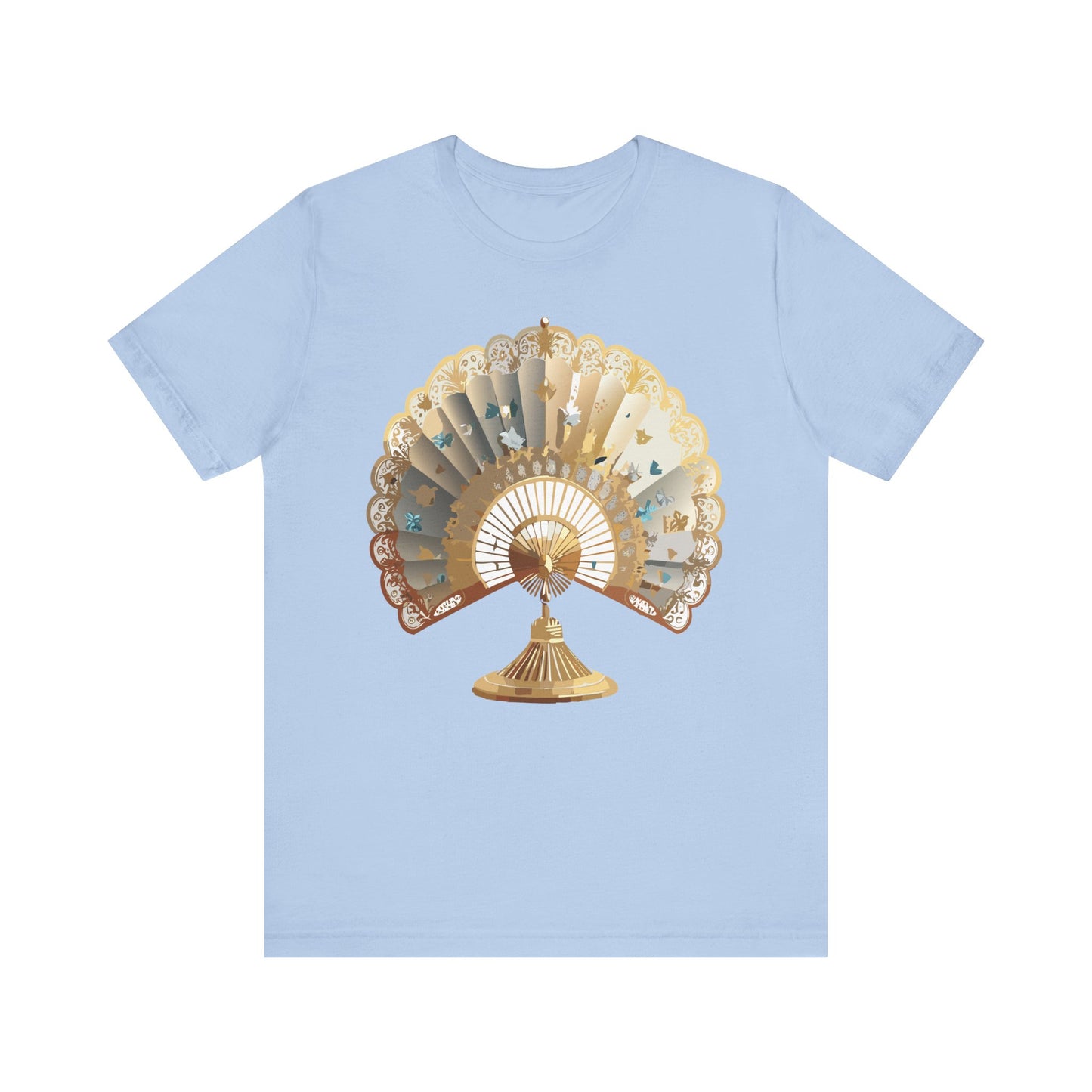 Fan shirt, Shirt with Fan, Tee Shirt with Gold Blower