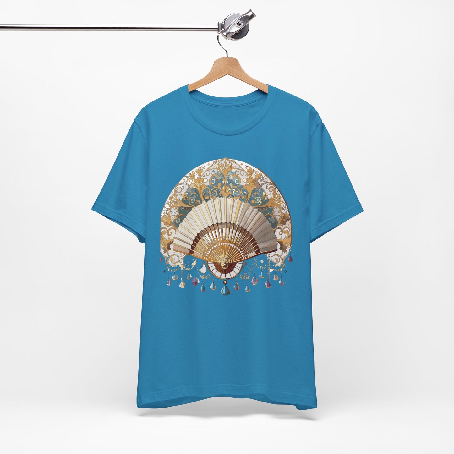 Fan shirt, Shirt with Fan, Tee Shirt with Gold Blower