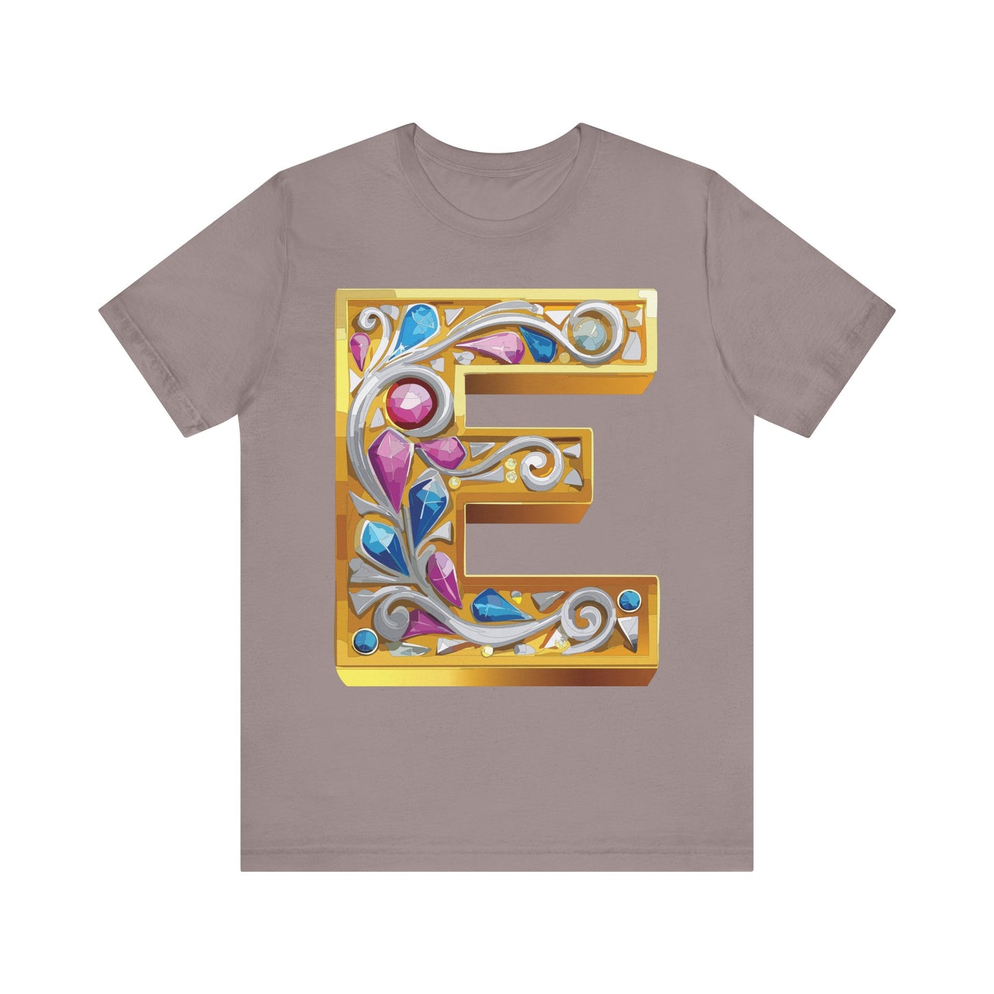 Letter Shirt, Shirt with Letters, Tee Shirt with Gold Letter, Shirt with Antique Letters