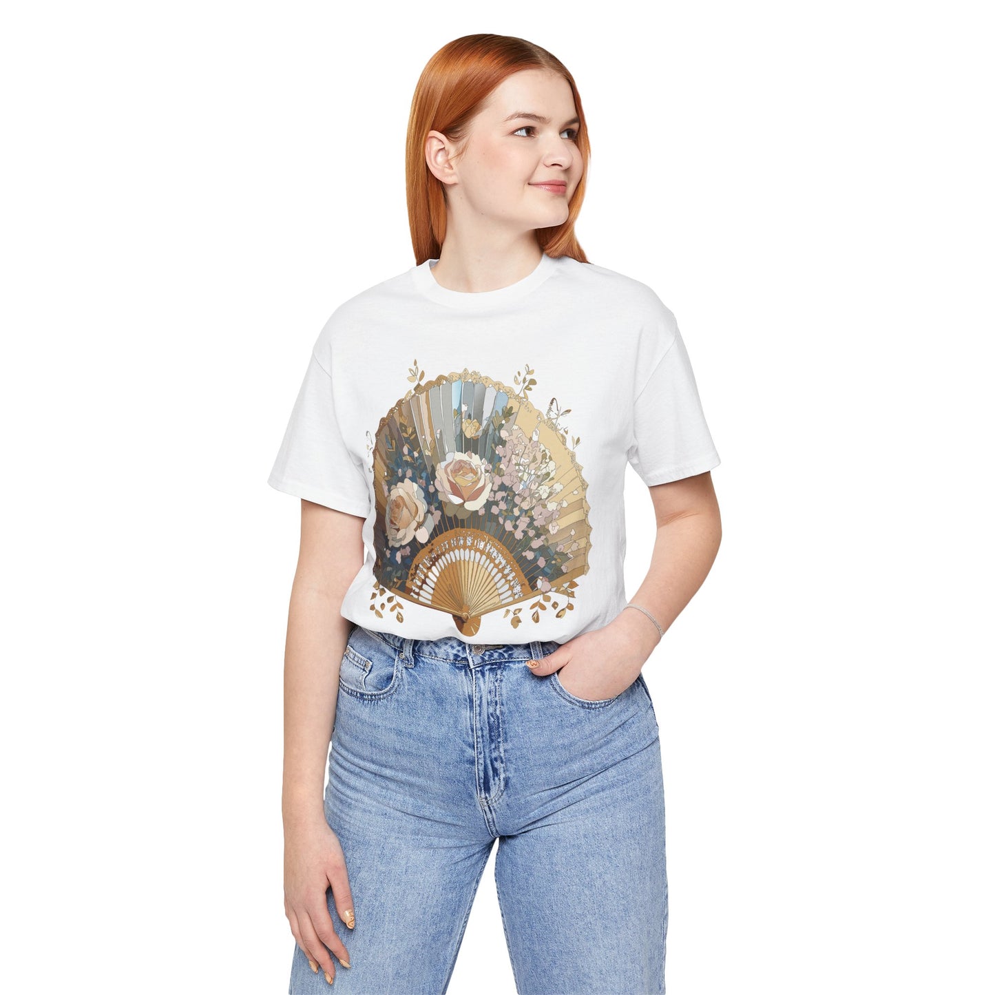Fan shirt, Shirt with Fan, Tee Shirt with Gold Blower